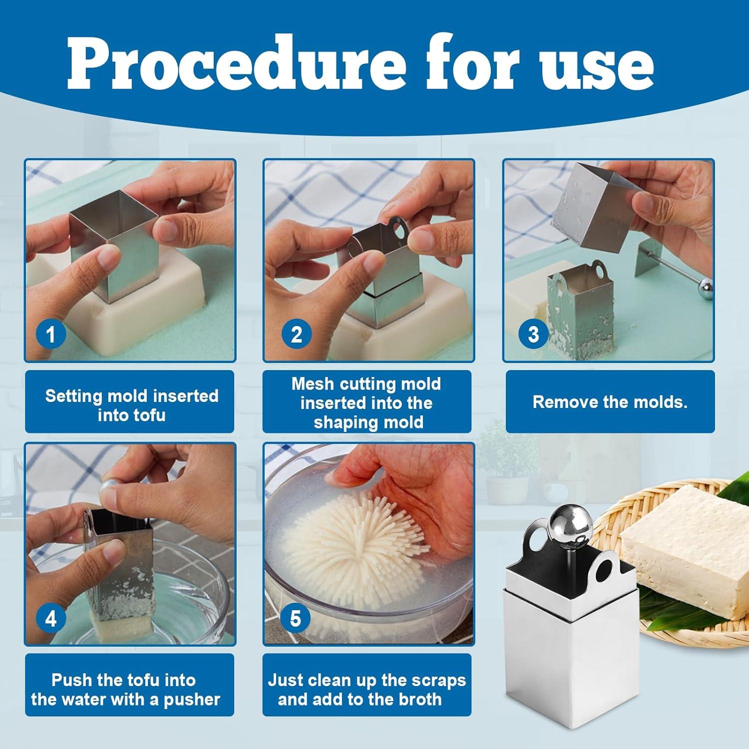 Prensa de Tofu de Acero Inoxidable Xanadued - Cortador y Rallador