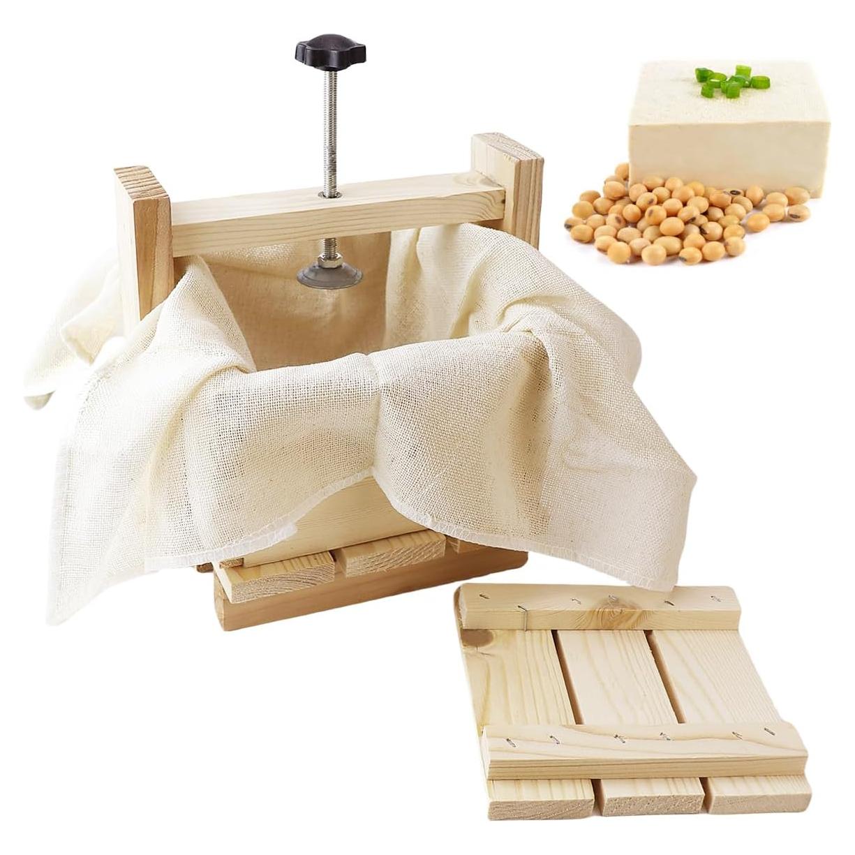 Molde para Hacer Tofu DOERDO de Madera 15x15x18cm