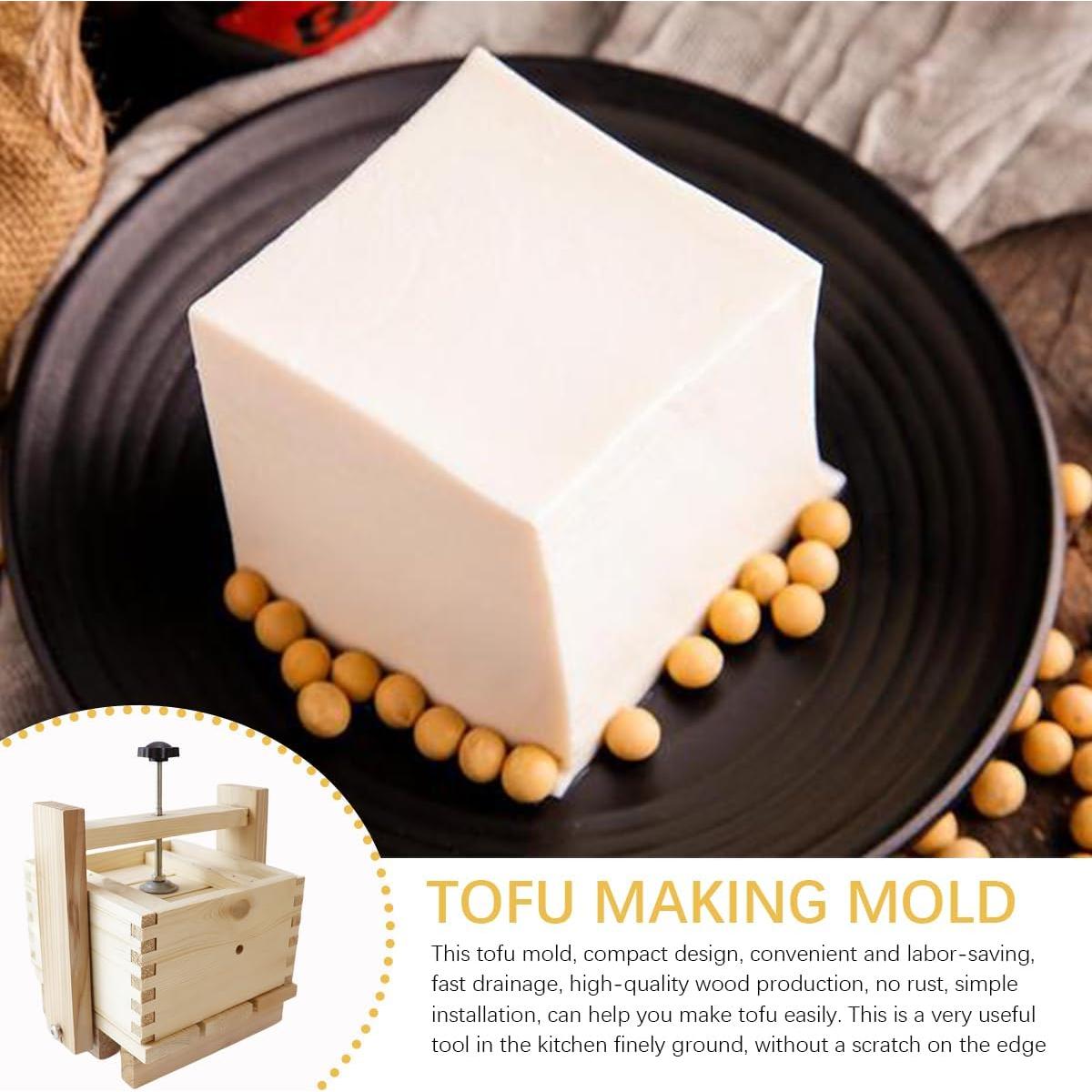 Molde para Hacer Tofu DOERDO de Madera 15x15x18cm