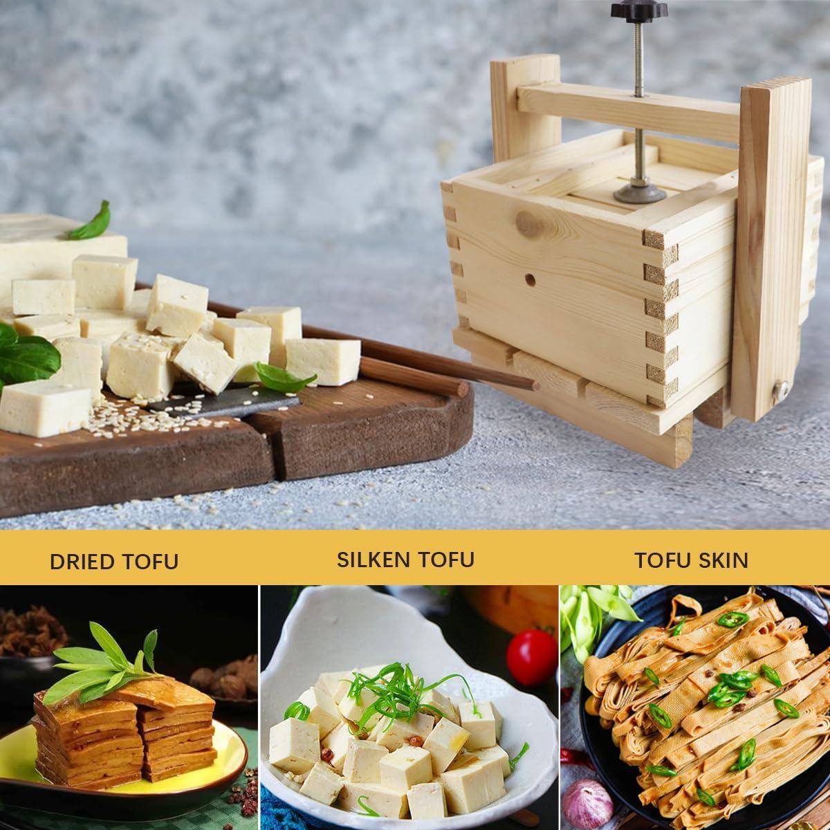 Molde para Hacer Tofu DOERDO de Madera 15x15x18cm
