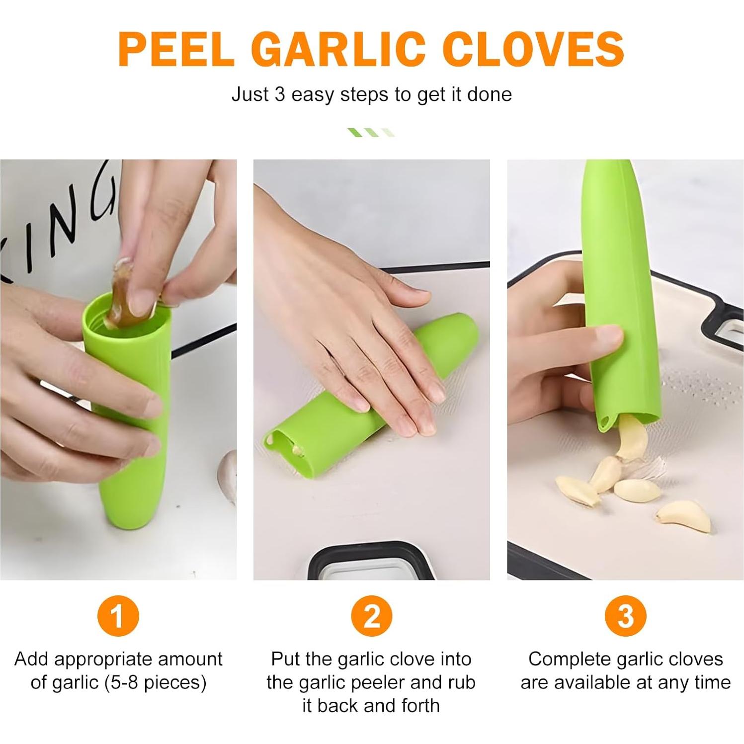 Pelador de Ajo de Silicona Genérico 3 Piezas - Sin Olor