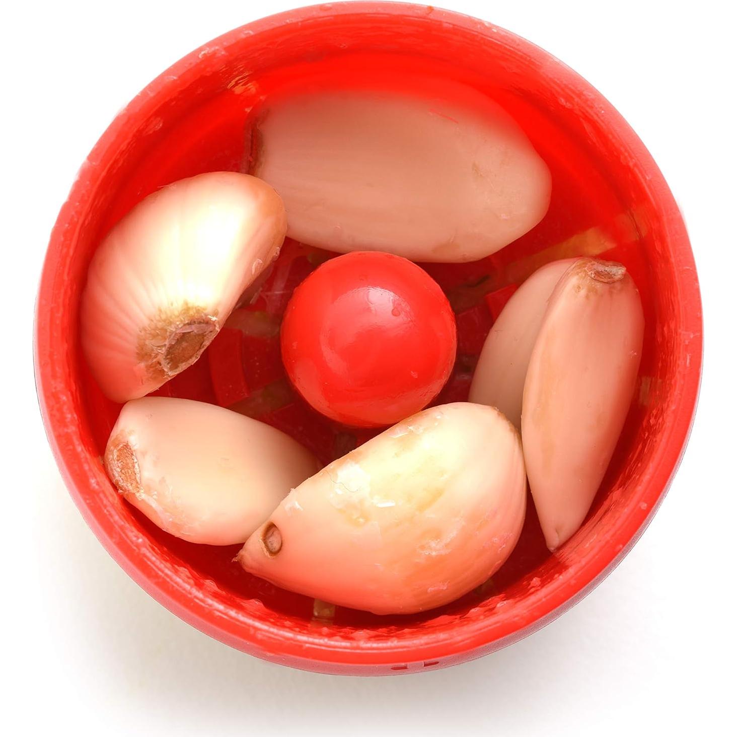 Norpro Twister y Pelador de Ajo Rojo 1151 - Utensilio de Cocina