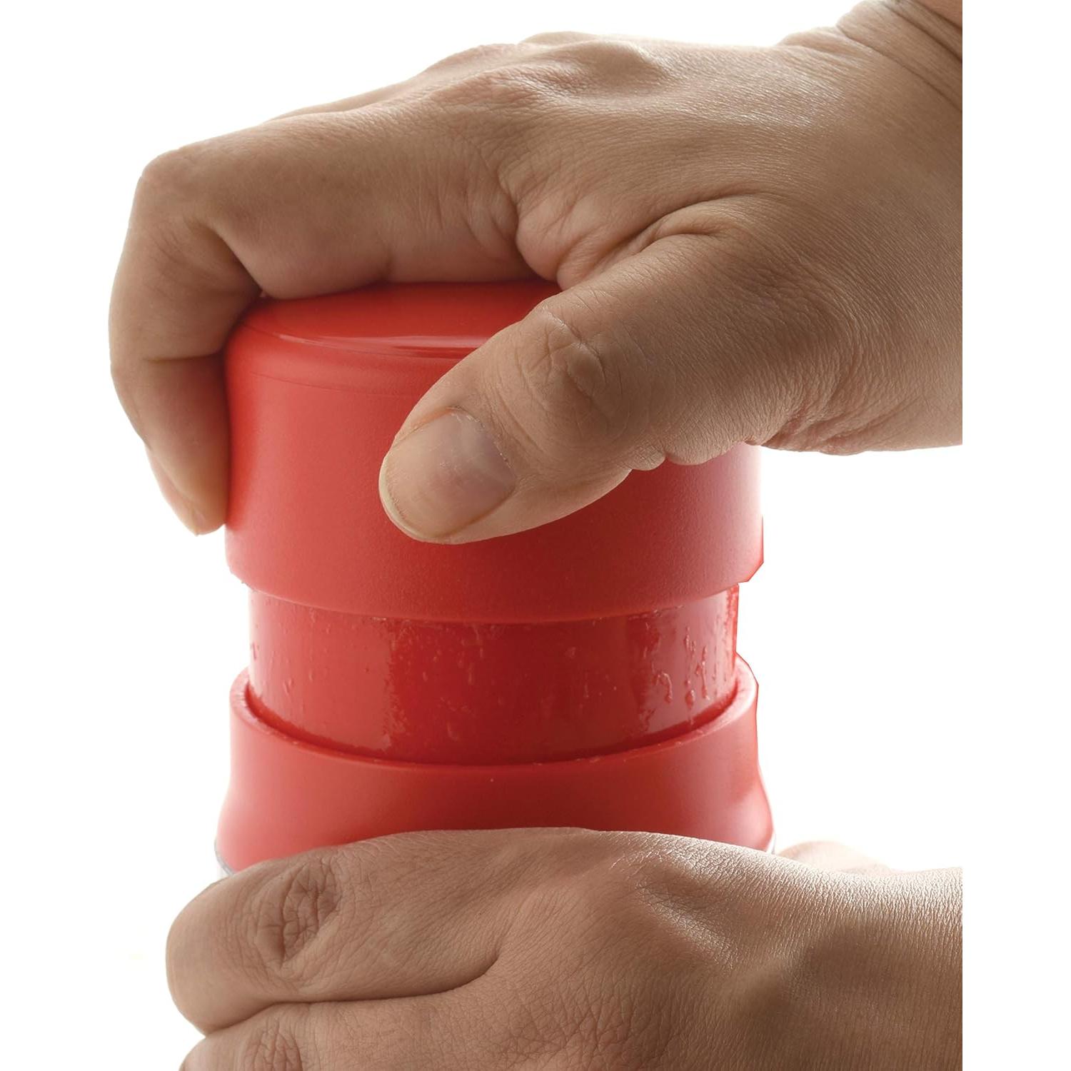 Norpro Twister y Pelador de Ajo Rojo 1151 - Utensilio de Cocina