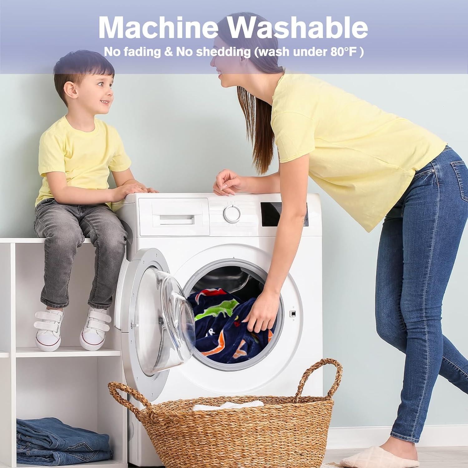 Manta de Dinosaurios Levens que Brilla en la Oscuridad 152x203cm