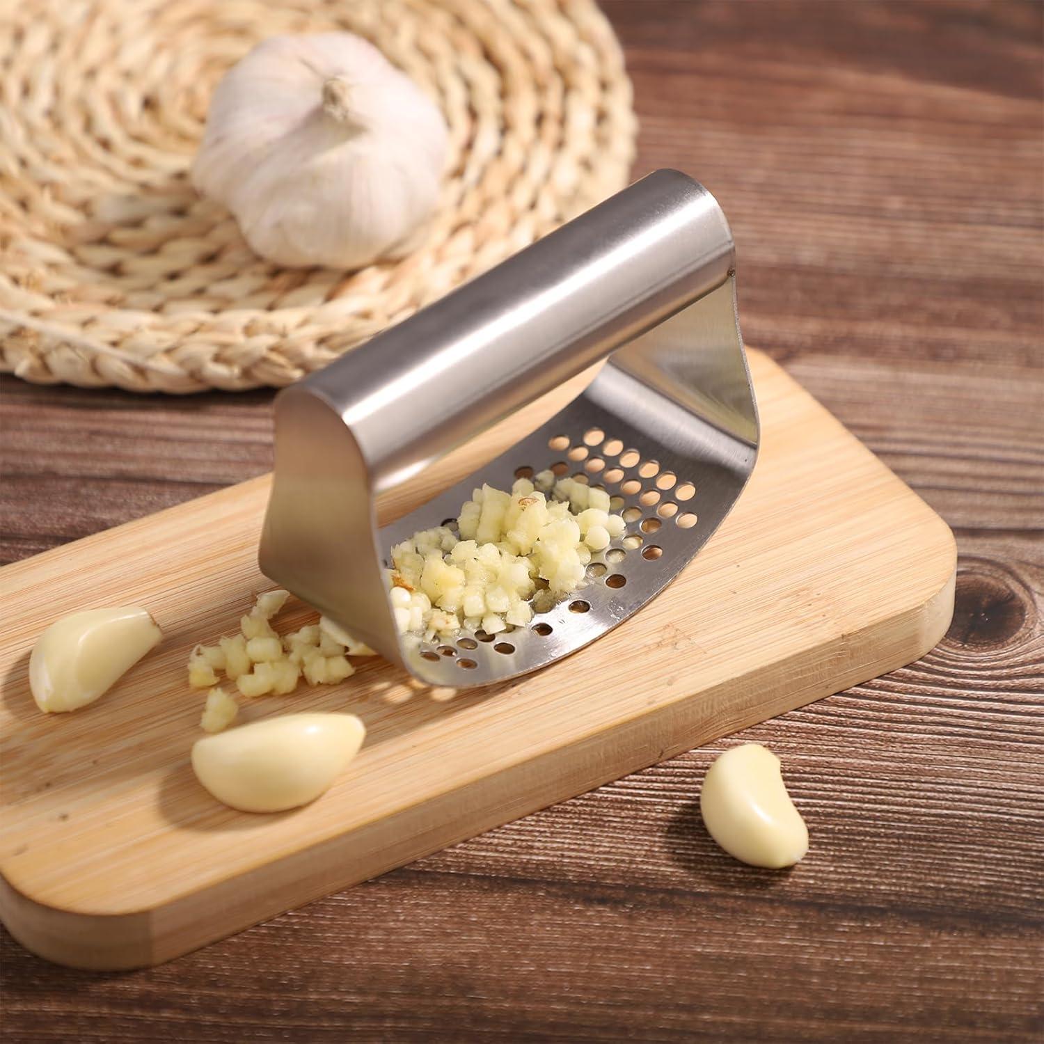 Juego de Prensa y Pelador de Ajo Acero Inoxidable Lasuroa