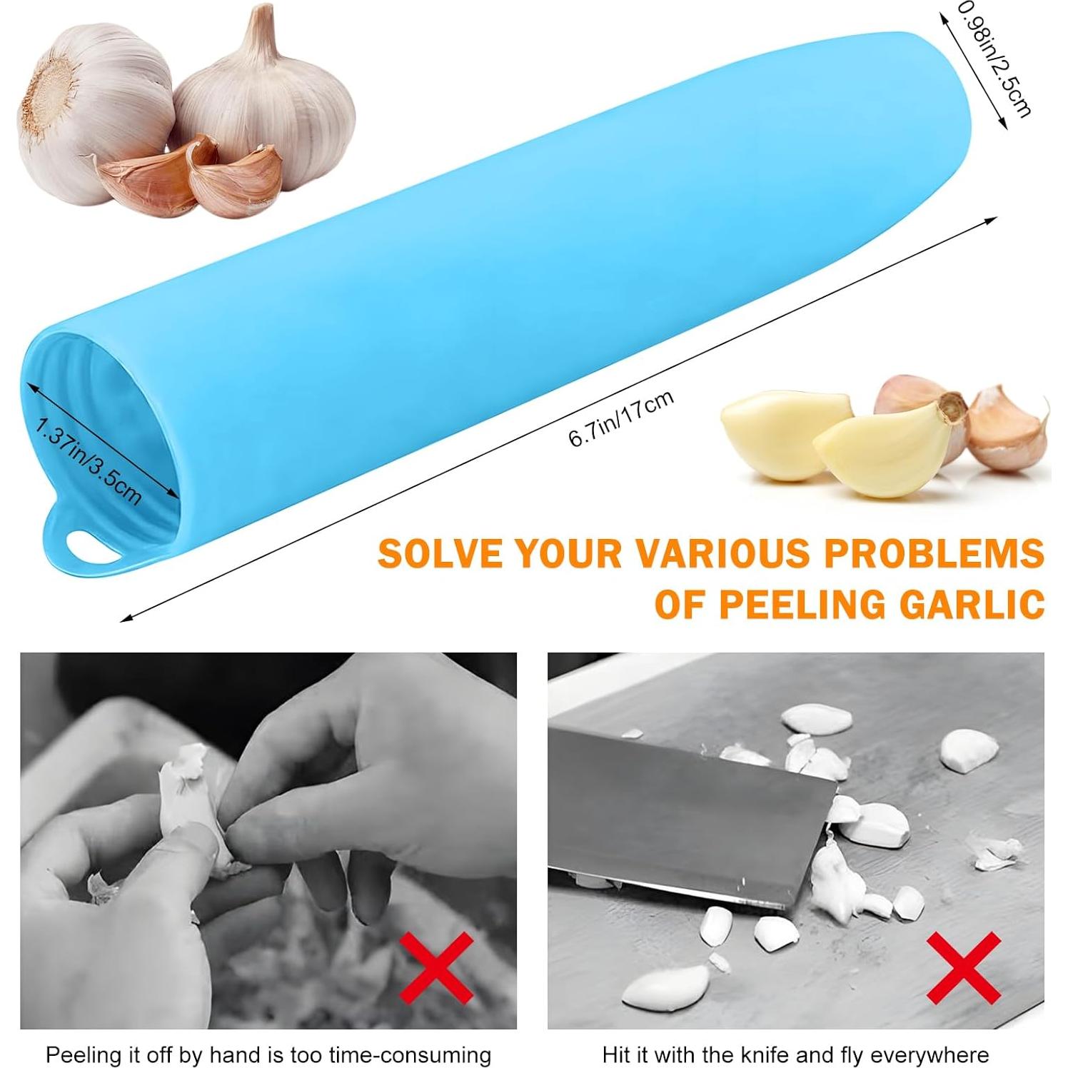 Tubo Pelador de Ajo de Silicona GHKLNY - 3 Paquete Apto Lavavajillas