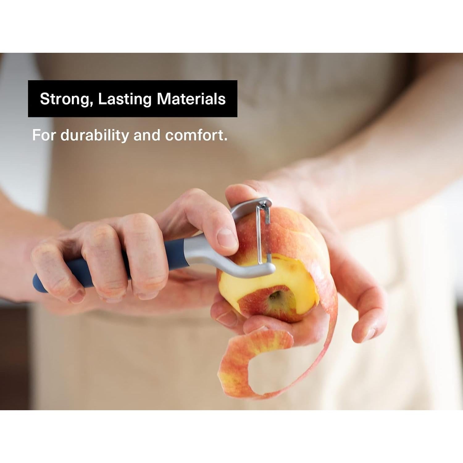 Pelador de Verduras Misen Acero Inoxidable Ergonómico Azul