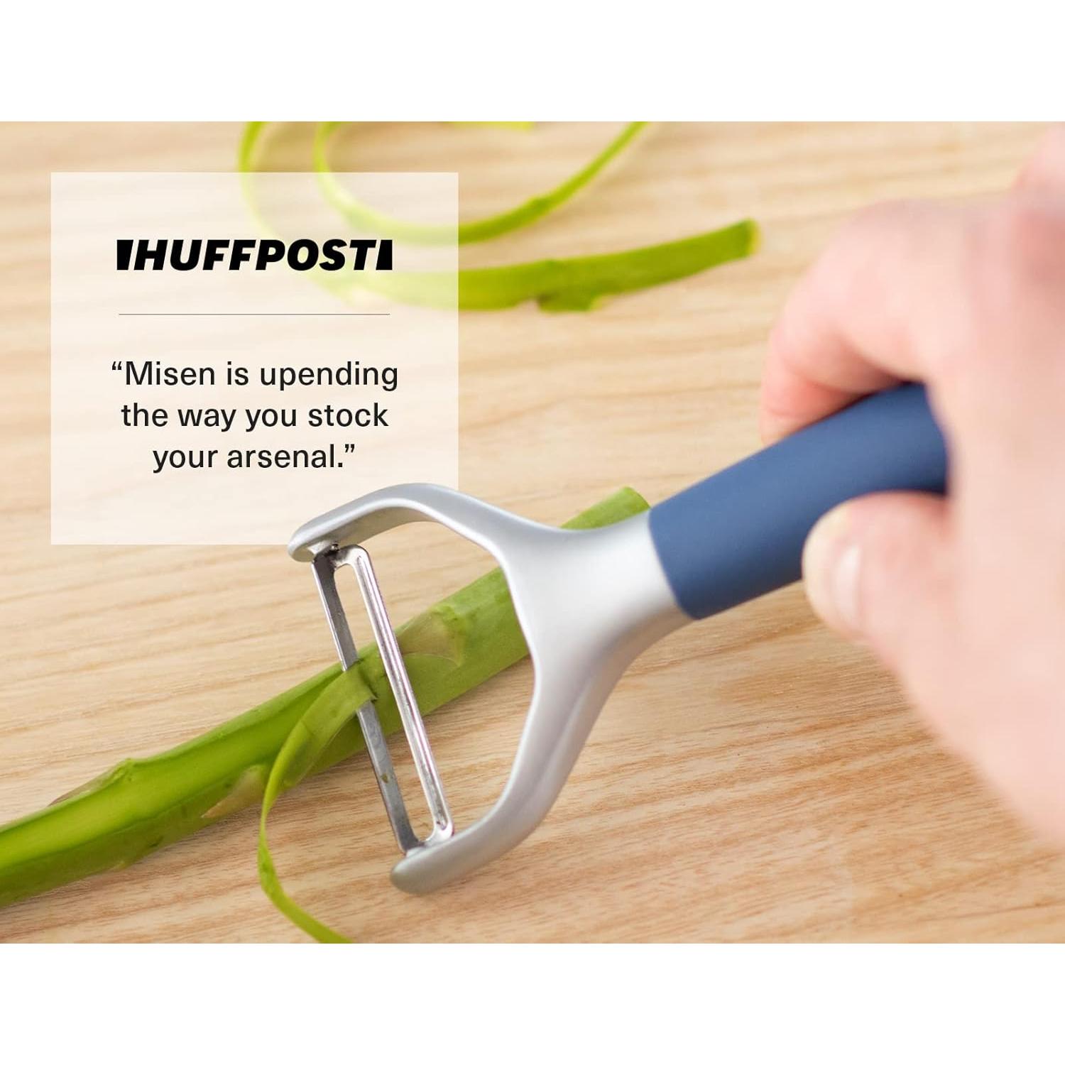 Pelador de Verduras Misen Acero Inoxidable Ergonómico Azul