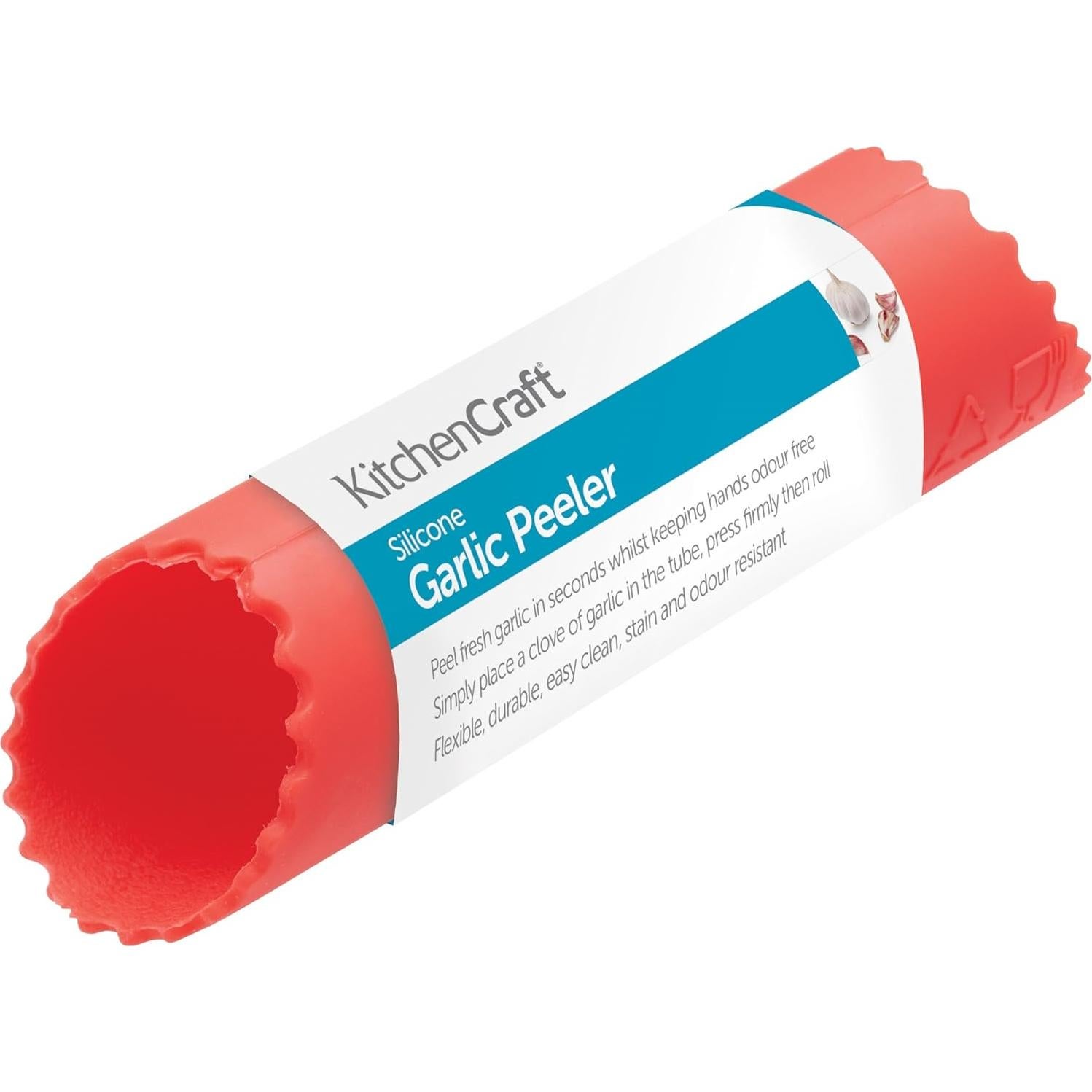 Desplumador de Ajo de Silicona KitchenCraft Rojo 13.5 cm