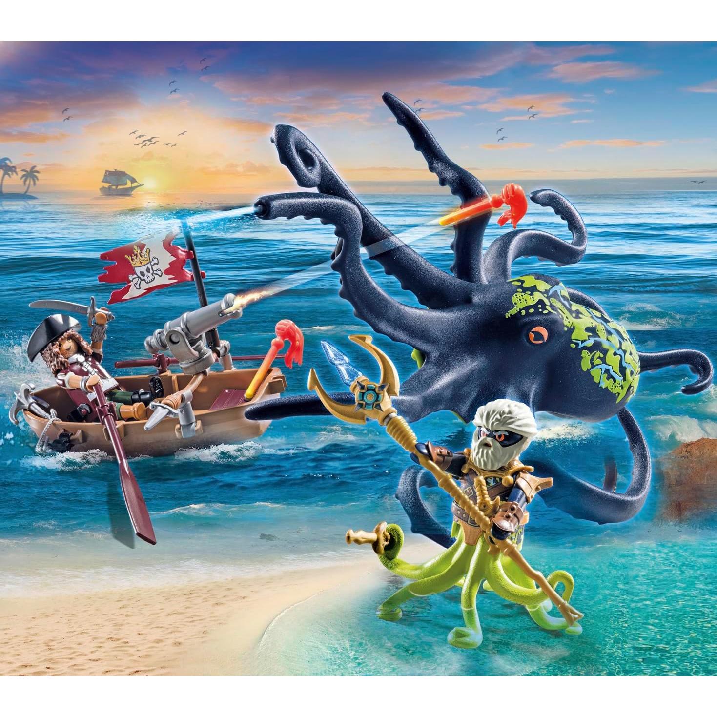 Playmobil Piratas Batalla Pulpo Gigante 44 Piezas