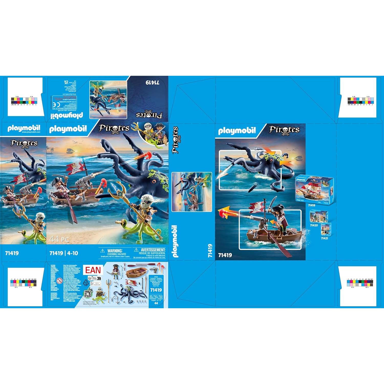 Playmobil Piratas Batalla Pulpo Gigante 44 Piezas