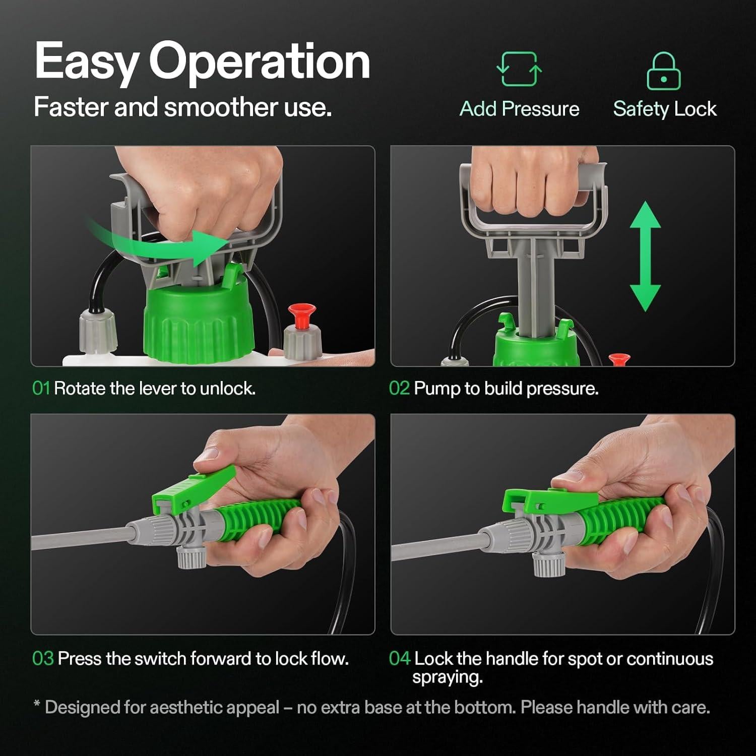 Pulverizador de Bomba VIVOSUN 1 Galón 3 Boquillas 127 cm