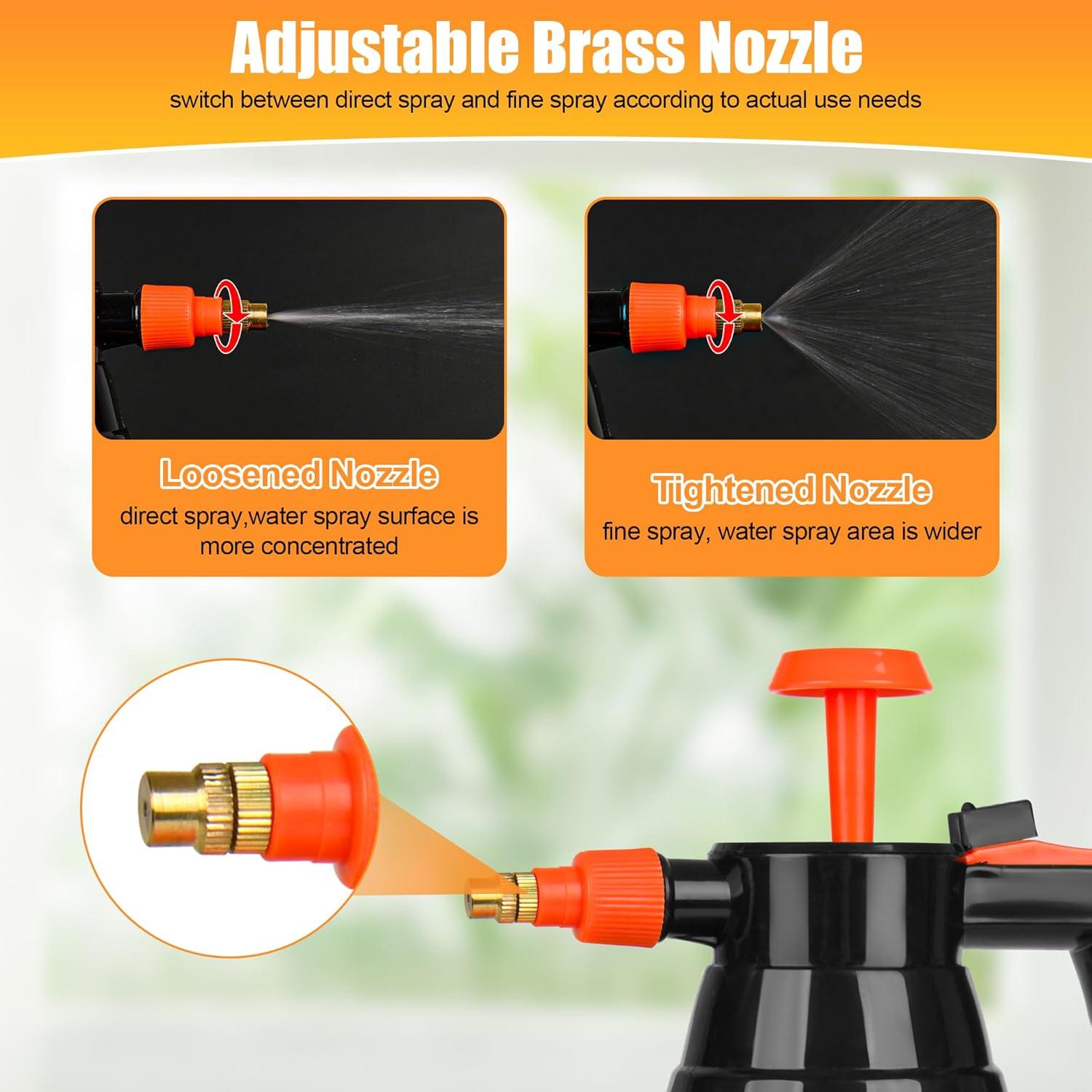 3 Pulverizadores de Mano TREEHAC 2L Naranja Ajustable