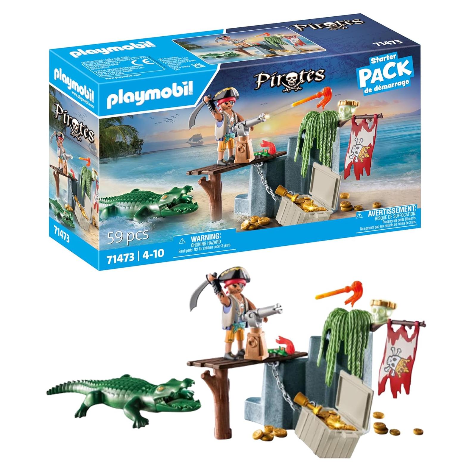 PLAYMOBIL Paquete Inicial Pirata con Cocodrilo 4 Años