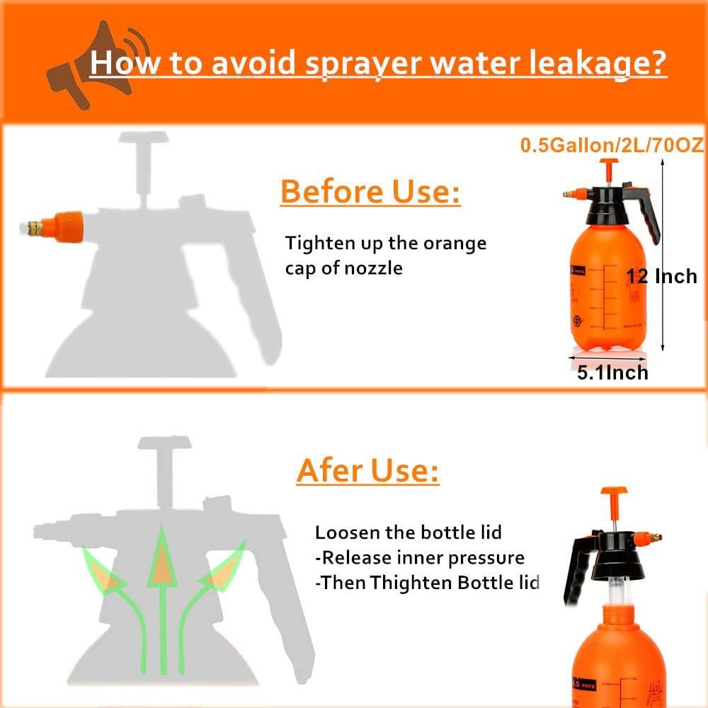Paquete de 2 Pulverizadores de Jardín MRPAPA 2L Naranja