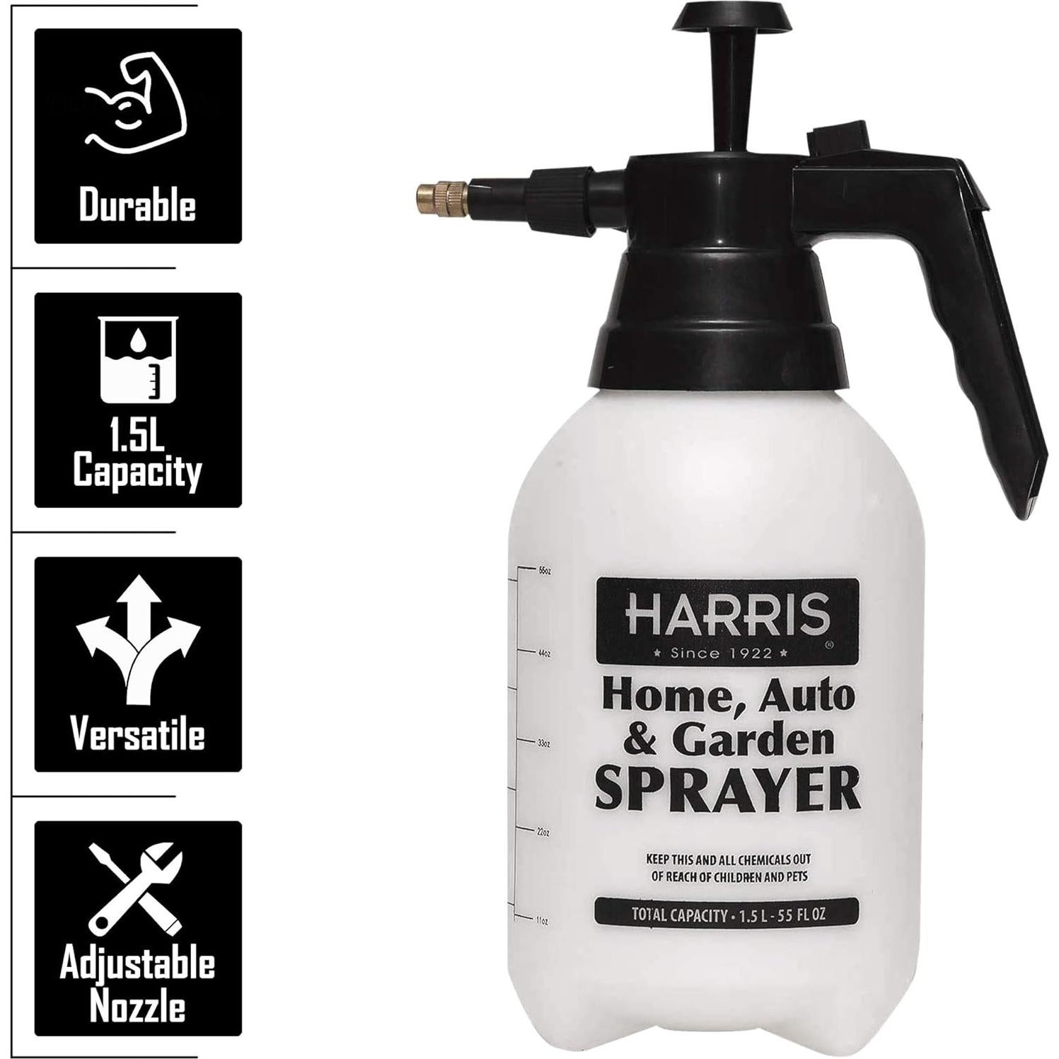 Pulverizador de Presión Manual HARRIS 1.5L para Jardín y Hogar