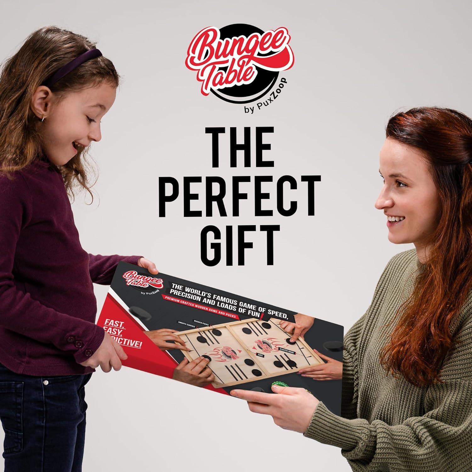 Juego de Pucks Rápido Bungee Table - Hockey de Aire de Madera