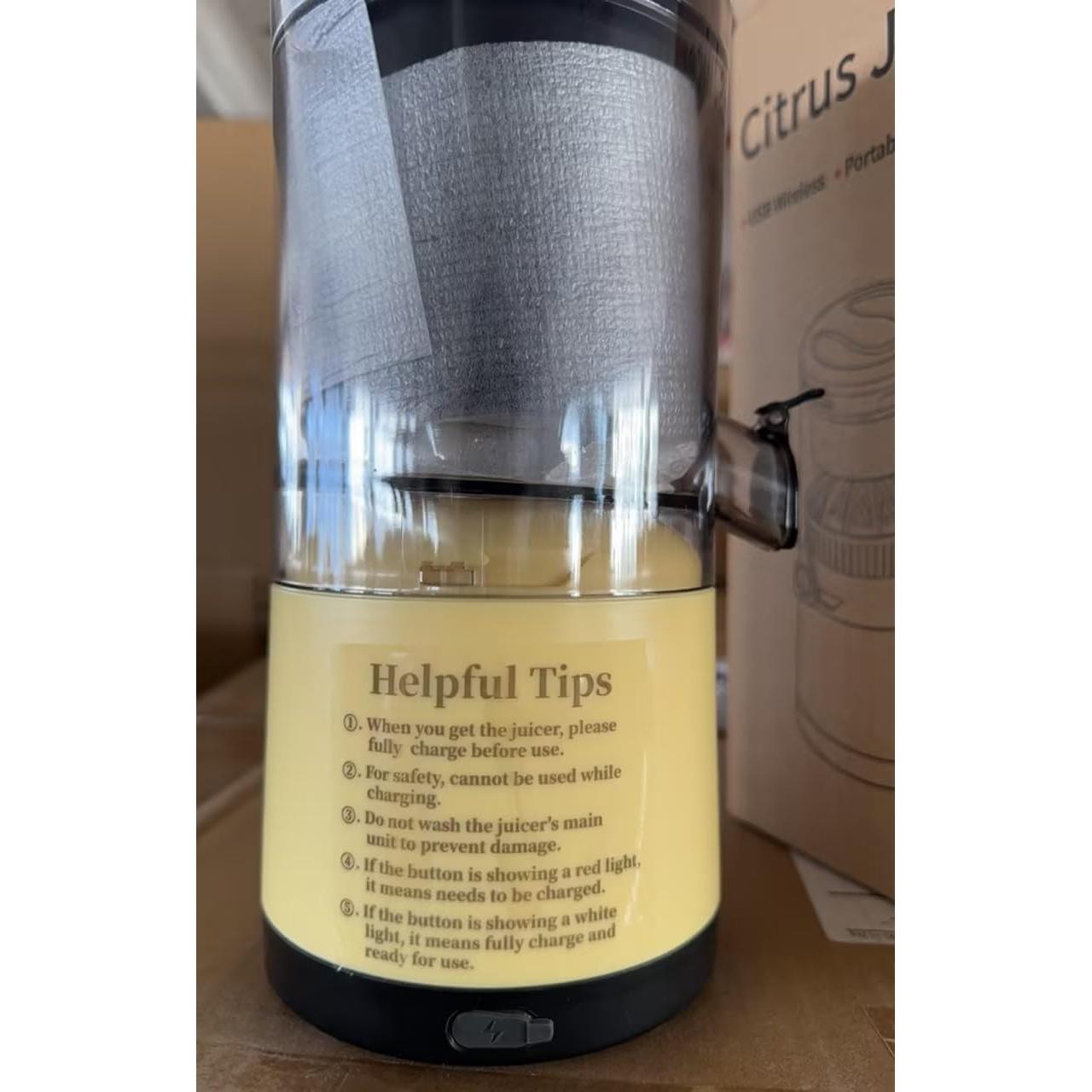 Exprimidor Eléctrico Portátil DUSENHO JUICER007 Amarillo