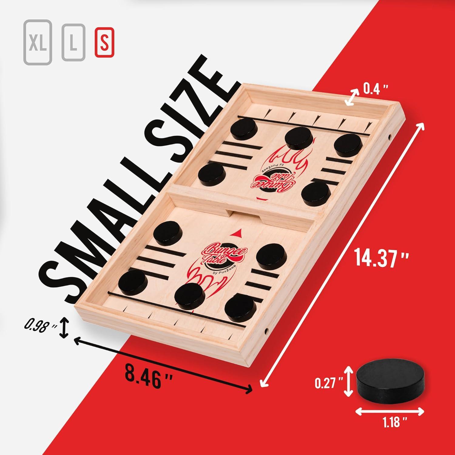 Juego de Puck Rápido Bungee Table de Madera para 2 Jugadores