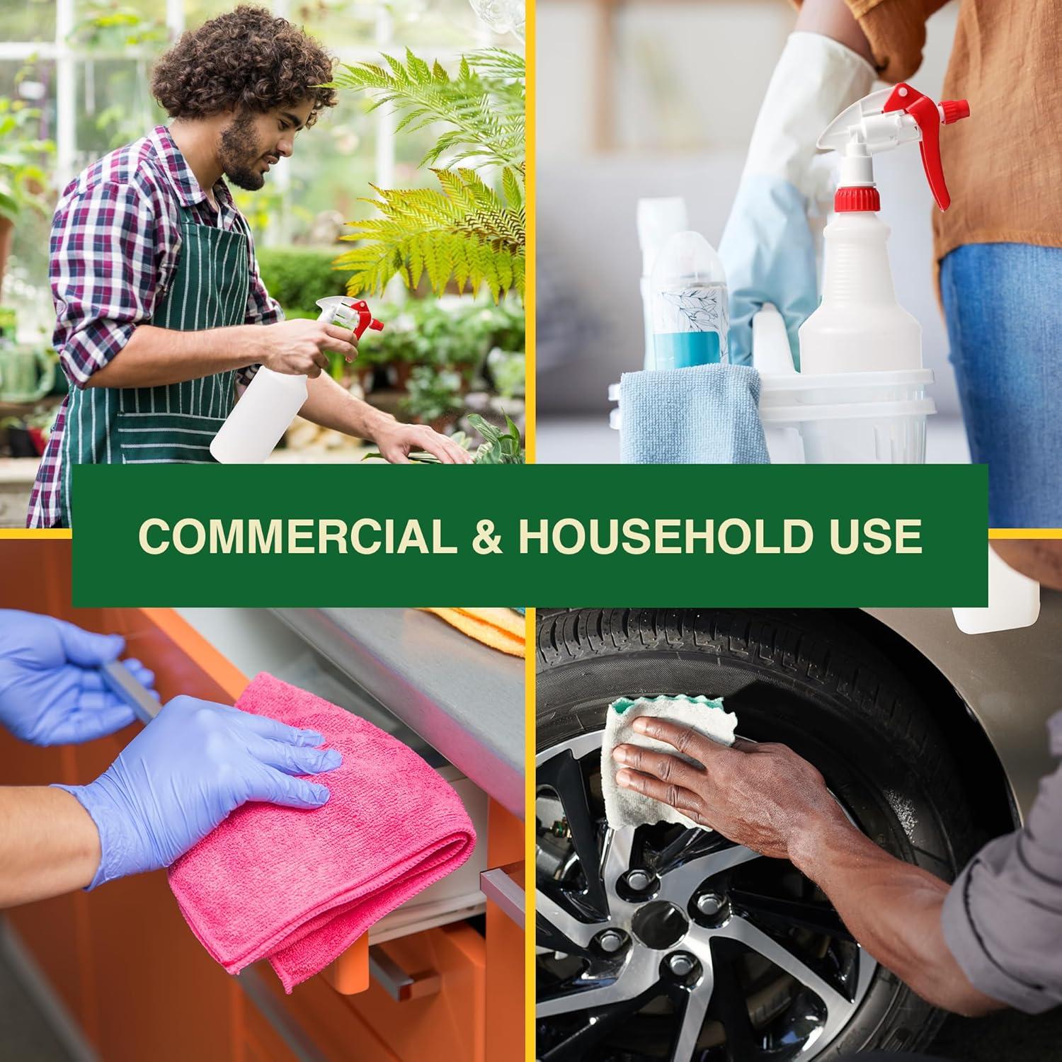 Botellas de Spray de Plástico 32oz Heluva Green - Paquete de 2