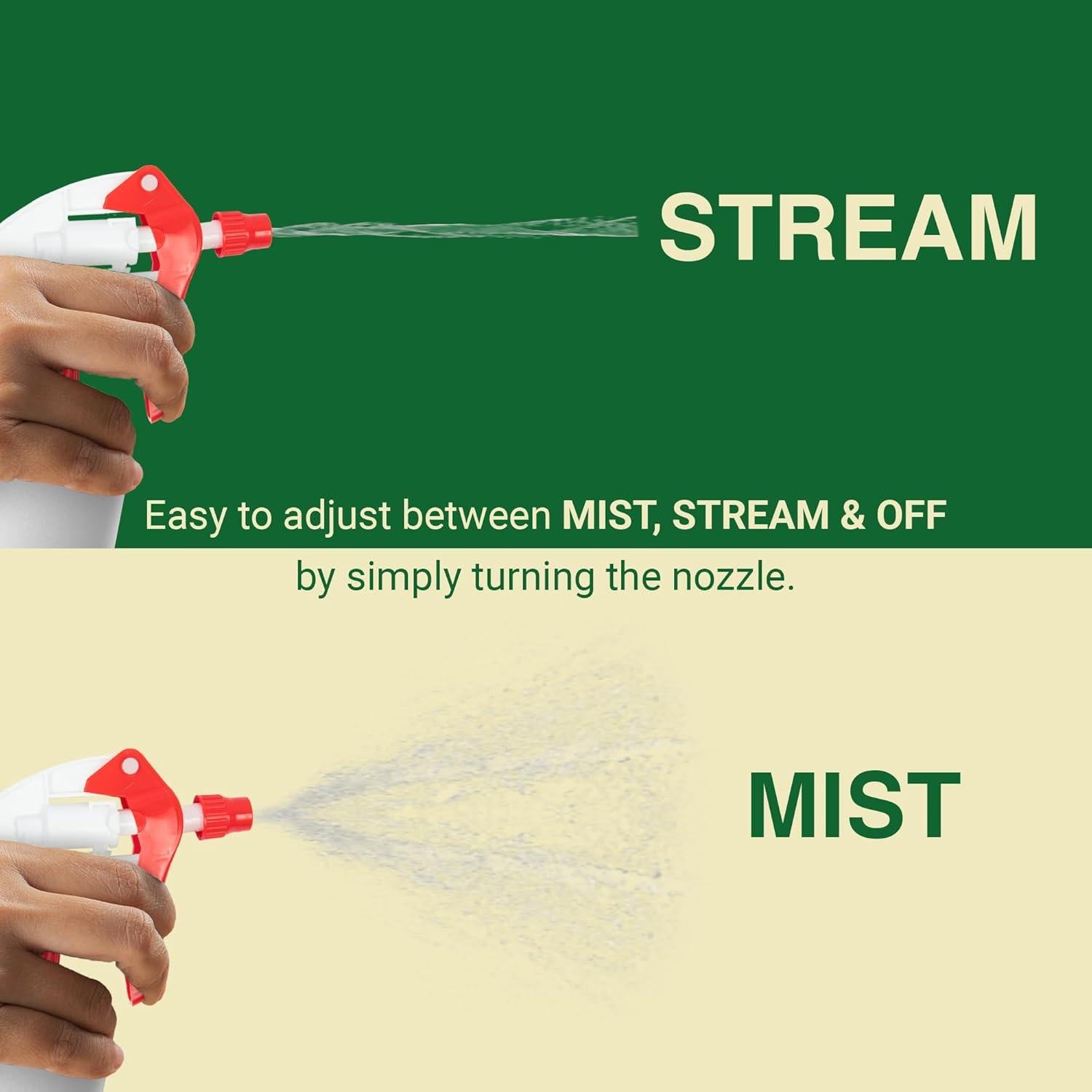 Botellas de Spray de Plástico 32oz Heluva Green - Paquete de 2