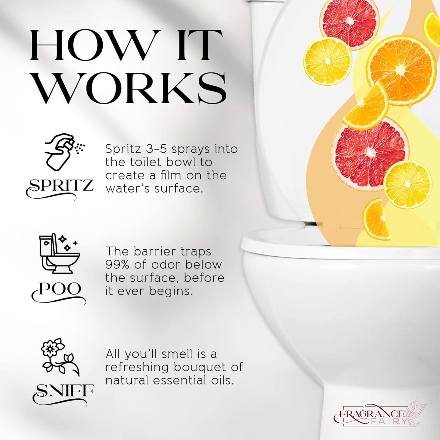 Spray de Inodoro Fragrance Fairy 240g Cítrico - Eliminador de Olores