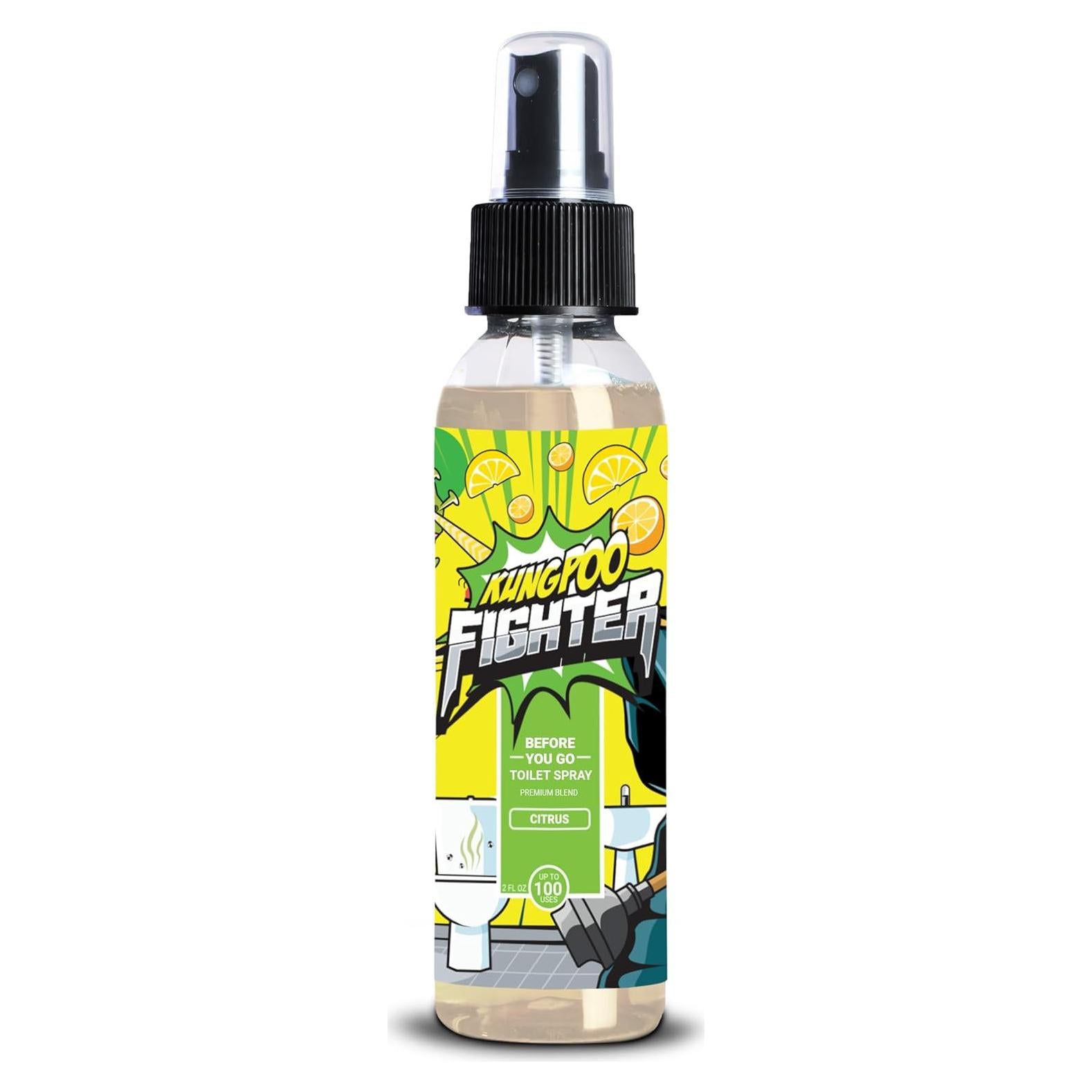 Spray de Inodoro Kung Poo Fighter 60ml Cítricos - Hecho en EE. UU.