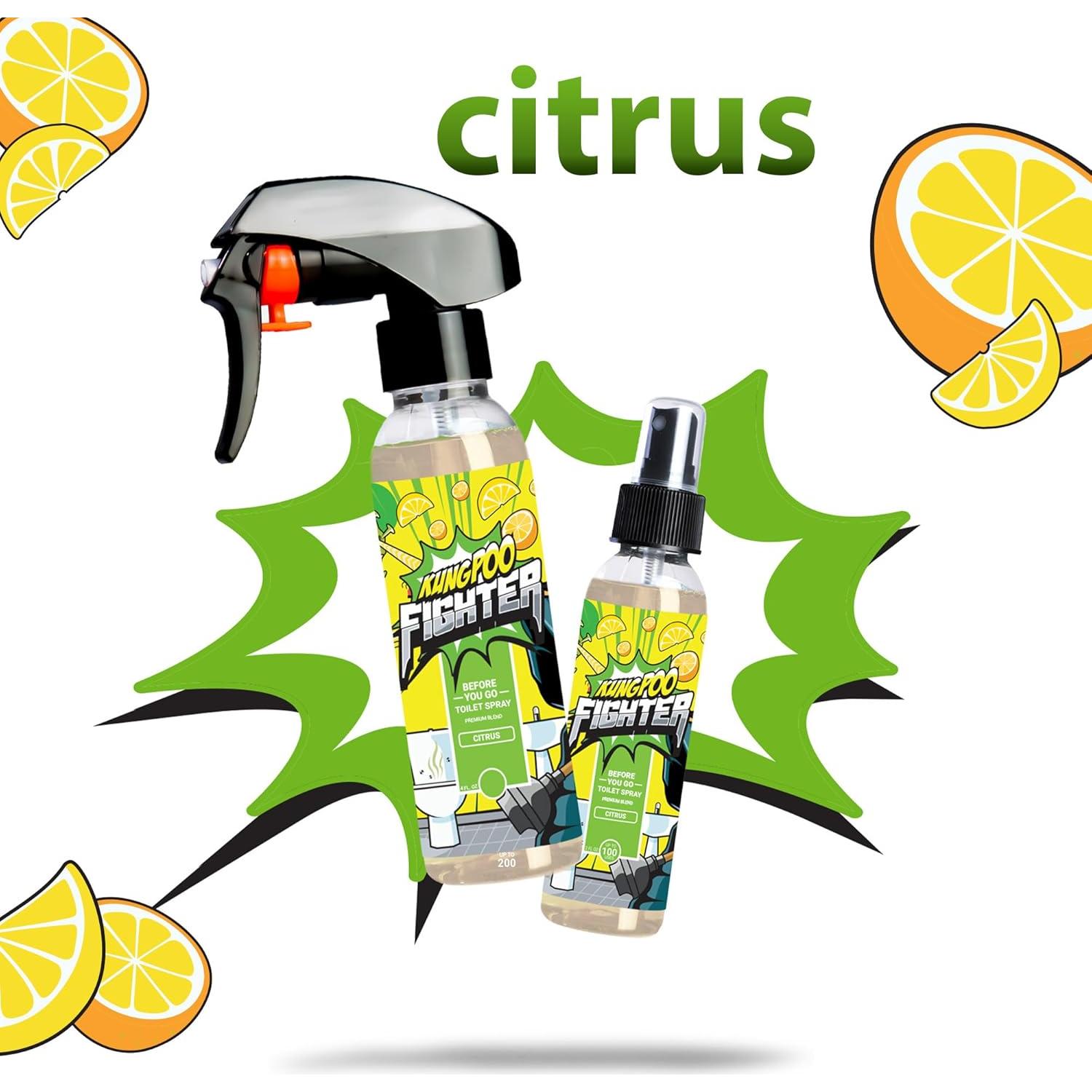 Spray de Inodoro Kung Poo Fighter 60ml Cítricos - Hecho en EE. UU.