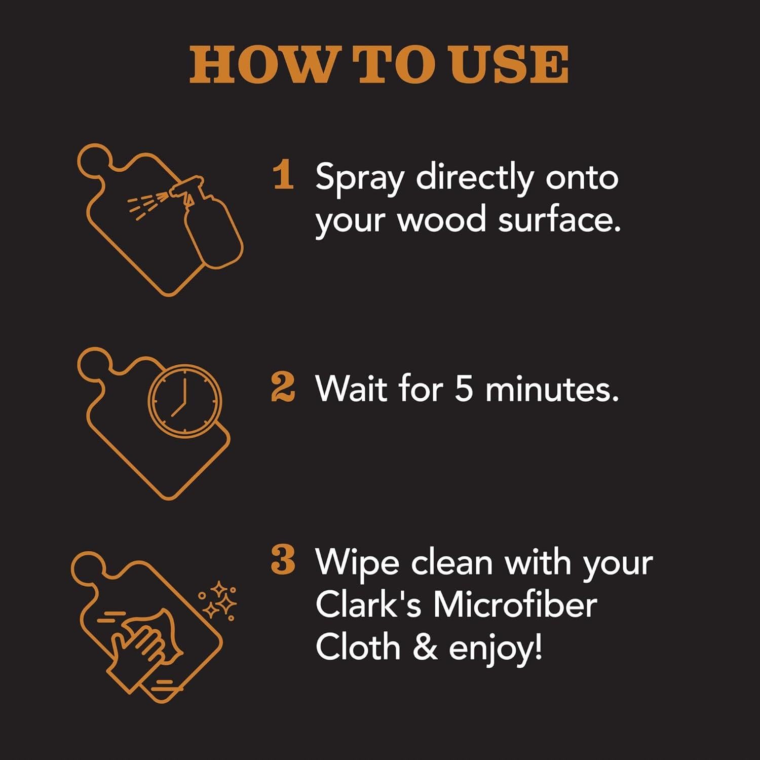 Limpiador Natural para Tablas de Cortar CLARK'S 355ml