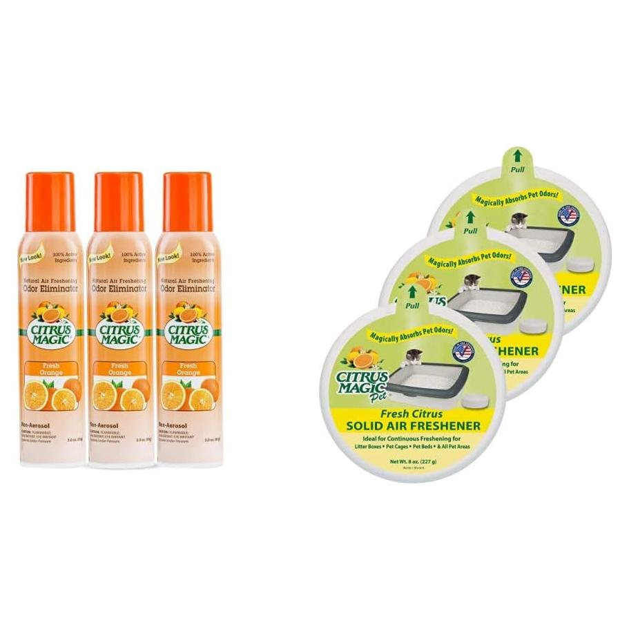 Citrus Magic Ambientador Natural Spray y Sólido para Mascotas