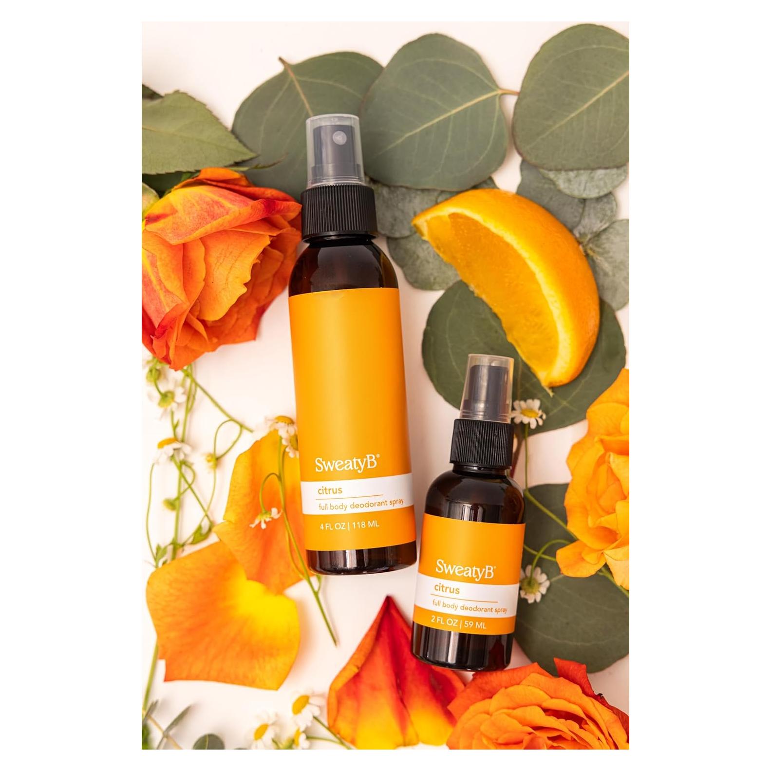 Desodorante en Spray SweatyB 56.7g - Sin Aluminio, Aroma Cítrico