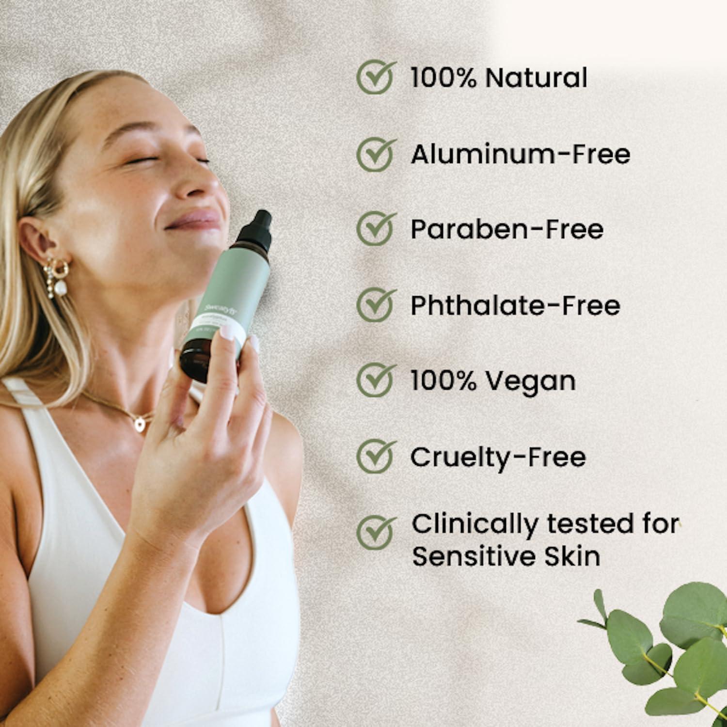 Desodorante en Spray SweatyB 56.7g - Sin Aluminio, Aroma Cítrico