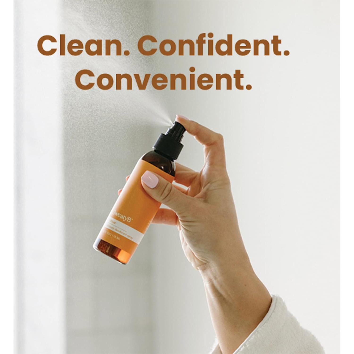 Desodorante en Spray SweatyB 56.7g - Sin Aluminio, Aroma Cítrico