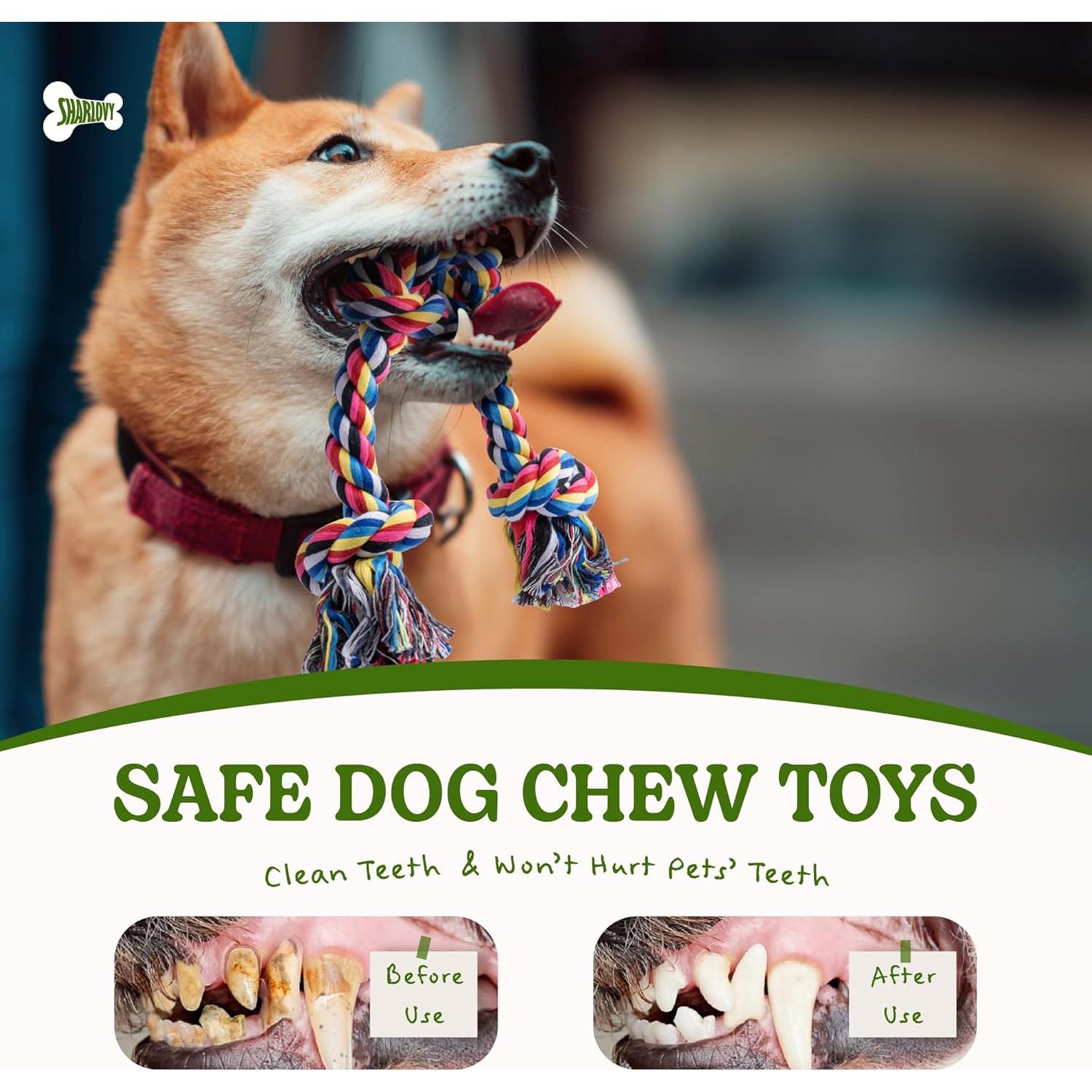 Paquete de 2 Juguetes de Cuerda para Perros SHARLOVY 38 cm