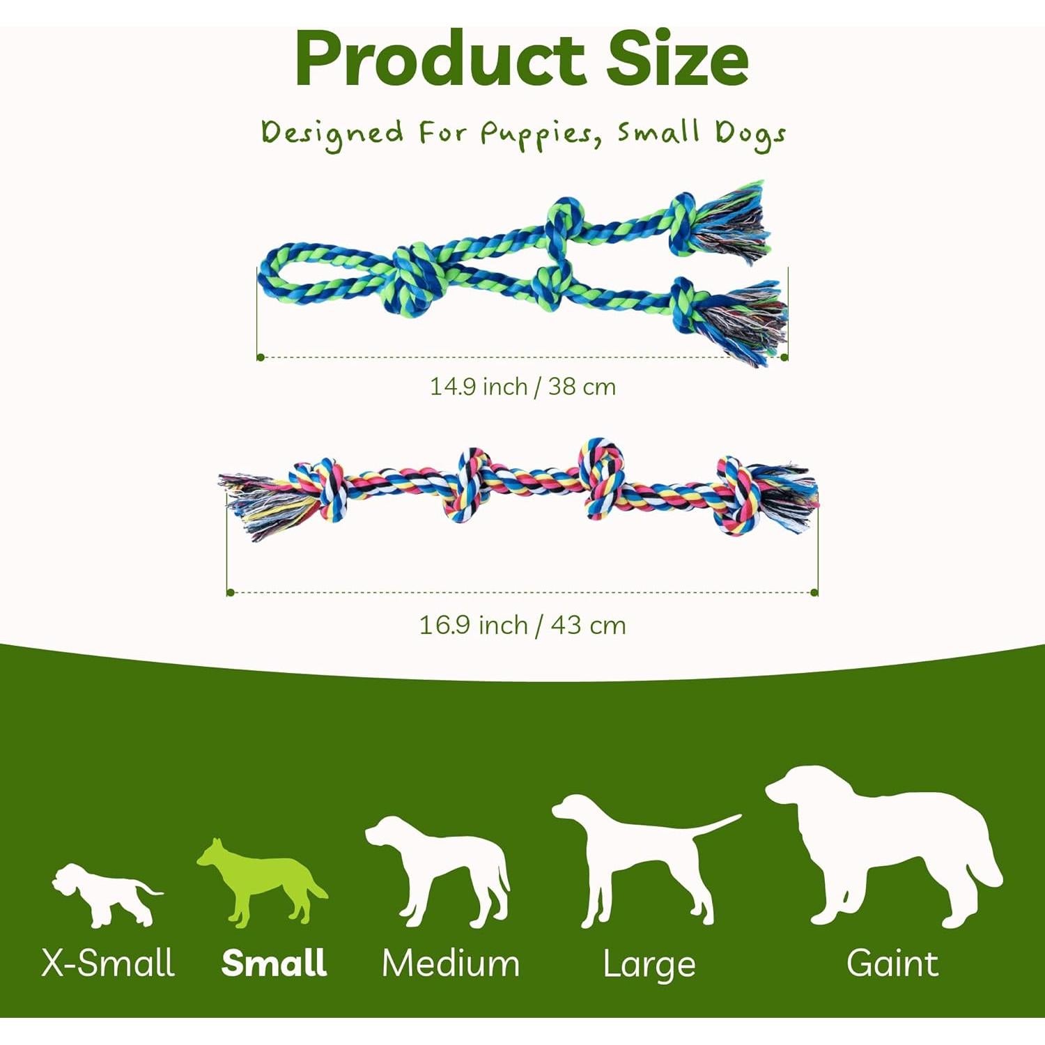 Paquete de 2 Juguetes de Cuerda para Perros SHARLOVY 38 cm