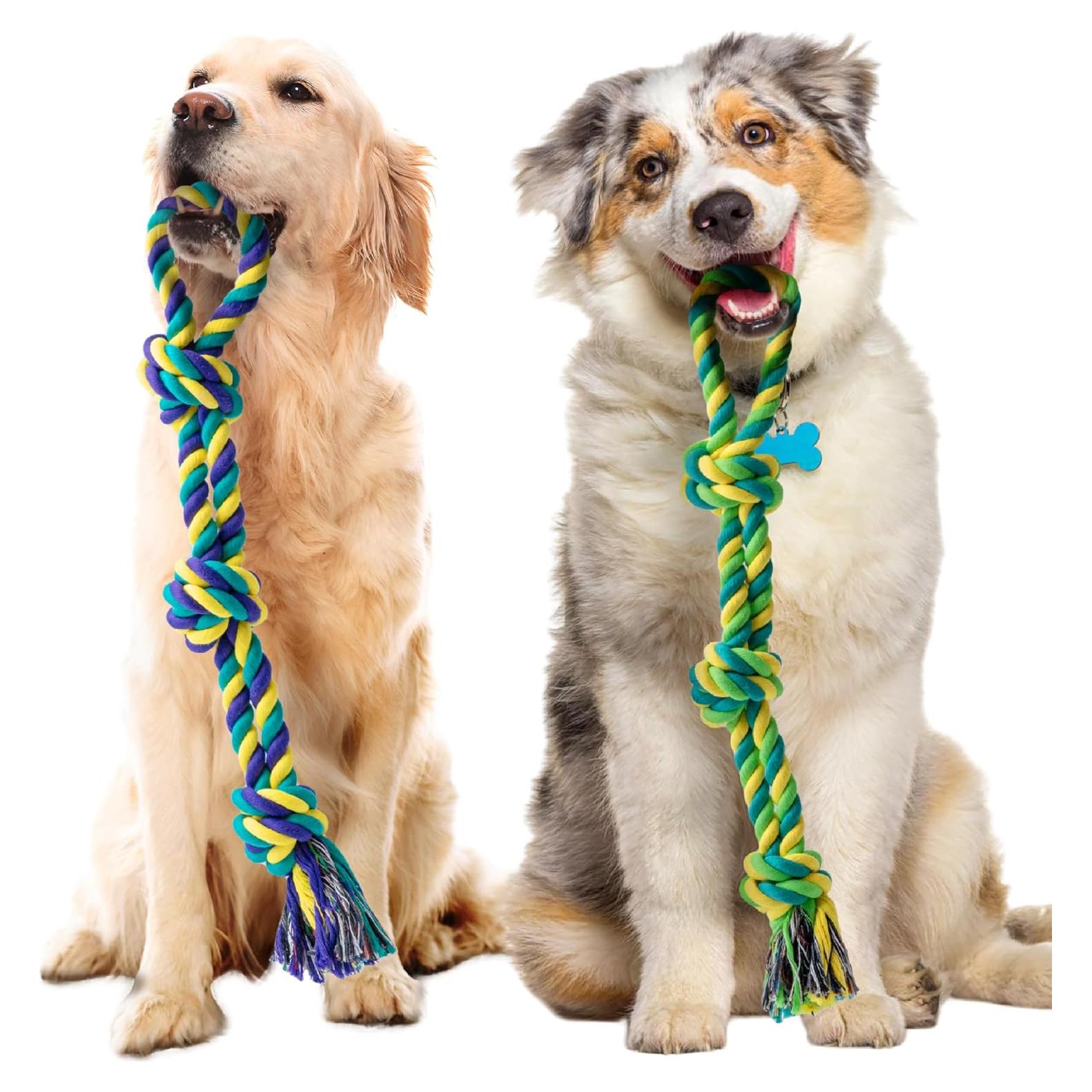 Juguete de Cuerda para Perros SHARLOVY Paquete de 2 45cm