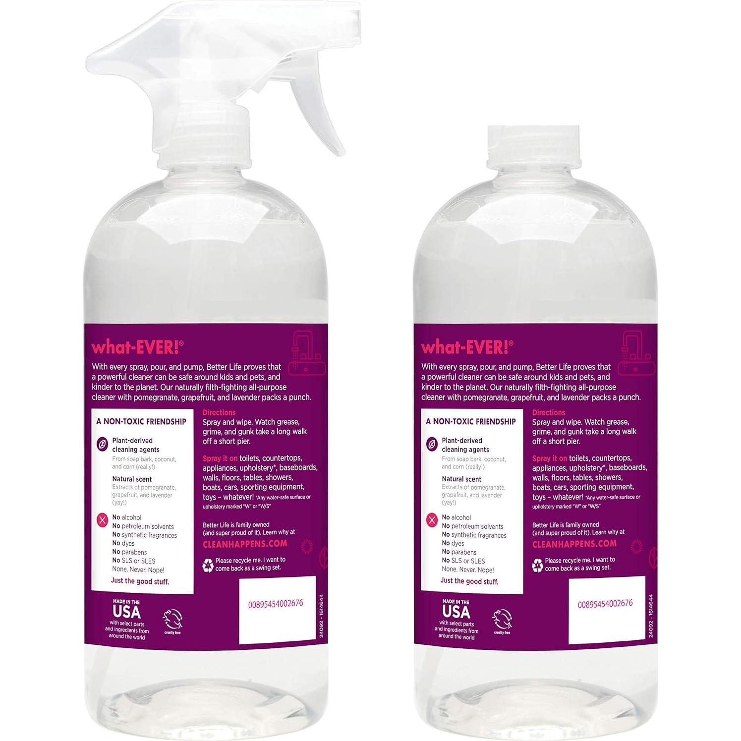 Limpiador Multiusos Ecológico Better Life - 0.95 L x 2 - Aroma Grosella y Cítricos