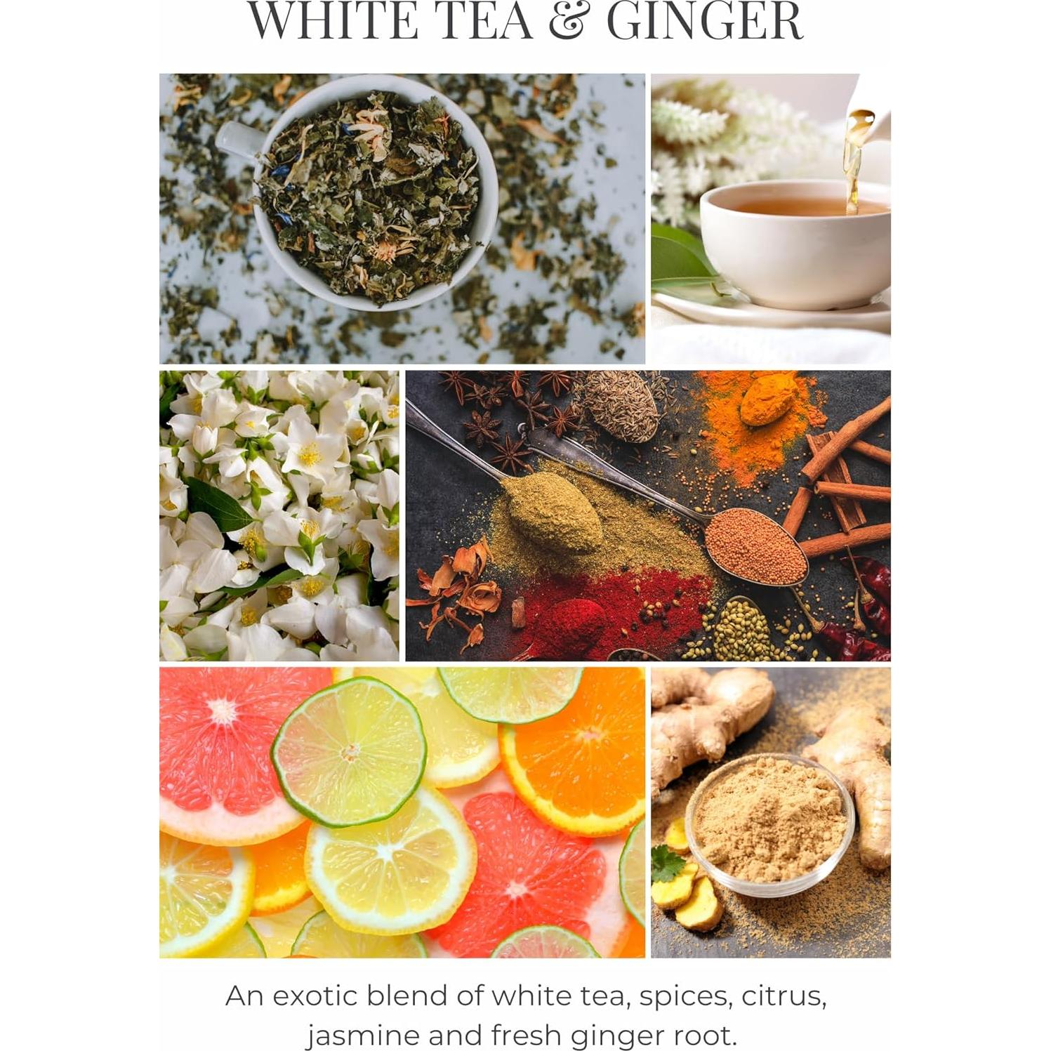 Spray Aromático Eco Candle Co. Té Blanco y Jengibre 226.8 ml