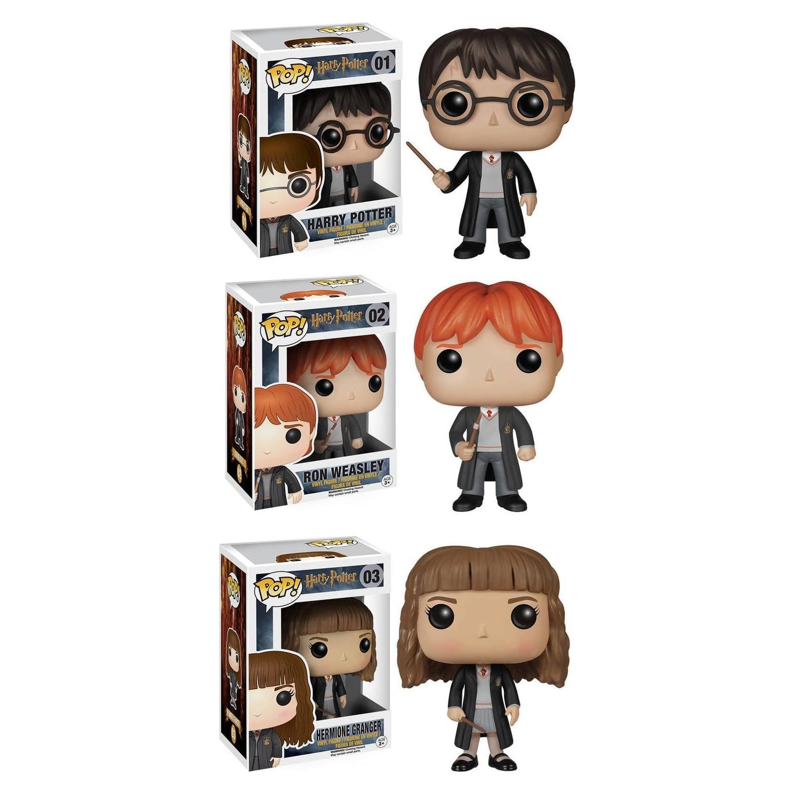 Funko Harry Potter POP! Movie Vinyl Collectors Set: Harry Potter, Ron Weasley & Hermione Action Figure