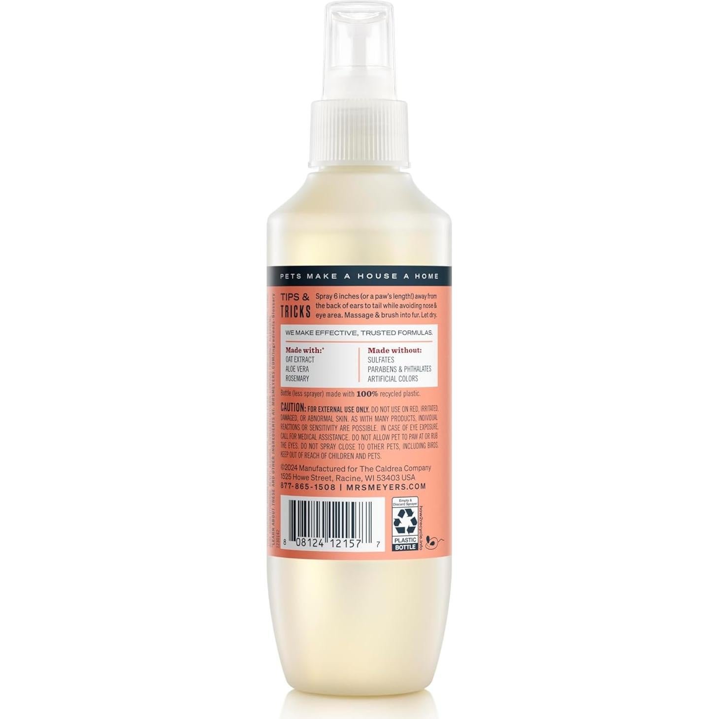 Spray Desodorante para Gatos Mrs. Meyer's Clean Day 226ml Durazno