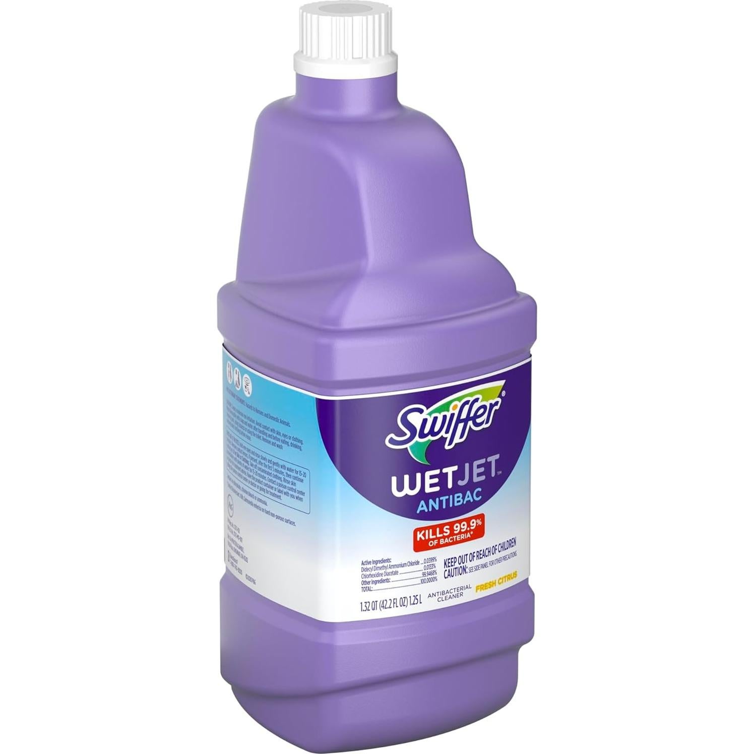 Recarga Solución Antibacteriana Swiffer WetJet 1.25L Aroma Cítricos