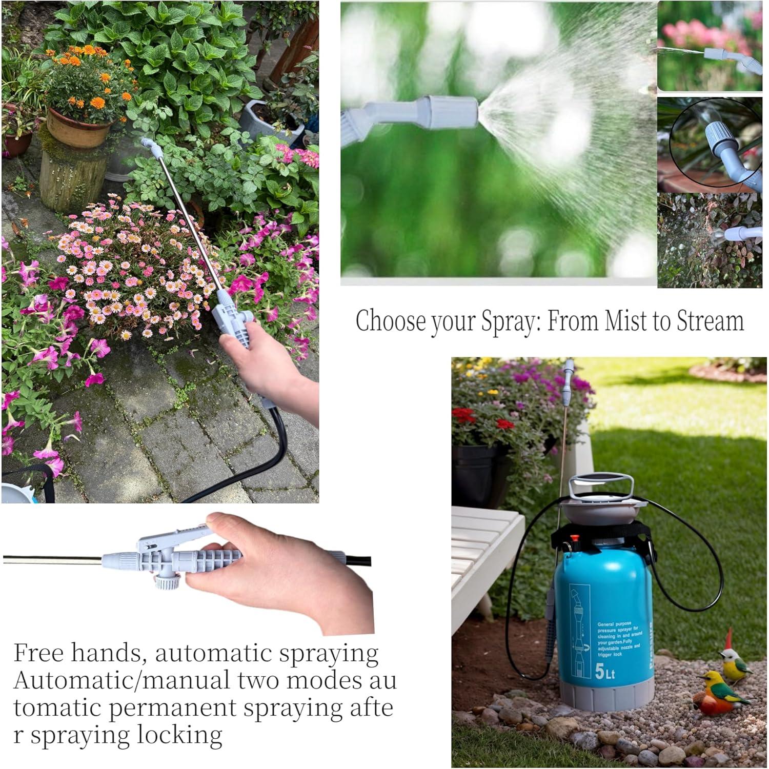 Pulverizador de Presión Manual JMFANGLIU 5L - Riego y Limpieza