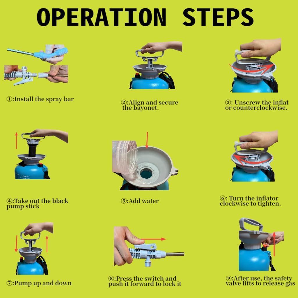 Pulverizador de Presión Manual JMFANGLIU 5L - Riego y Limpieza