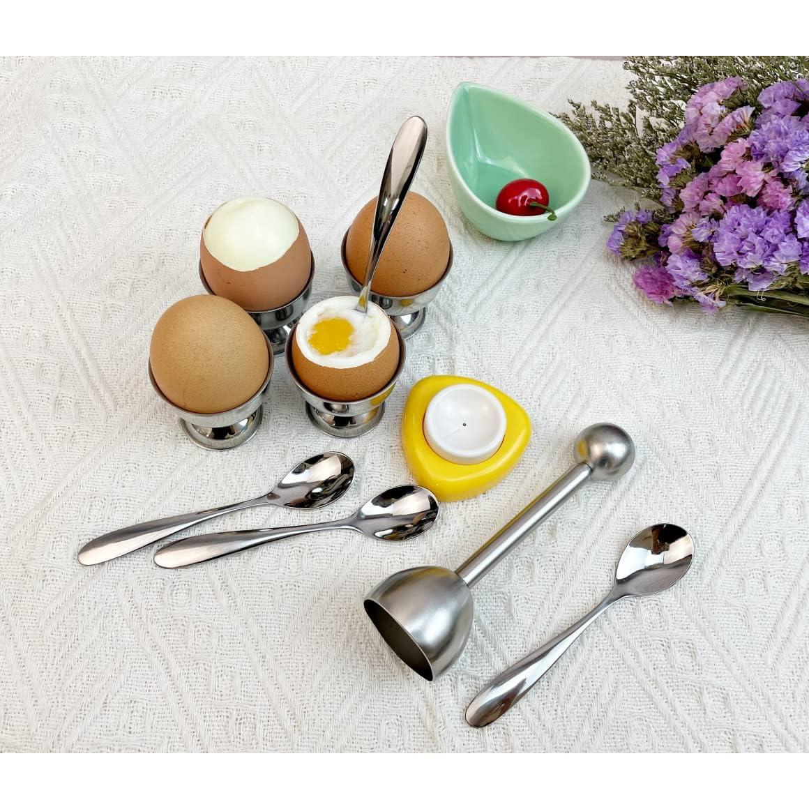 Juego de Soportes para Huevos Jawbush con Cucharas y Perforador