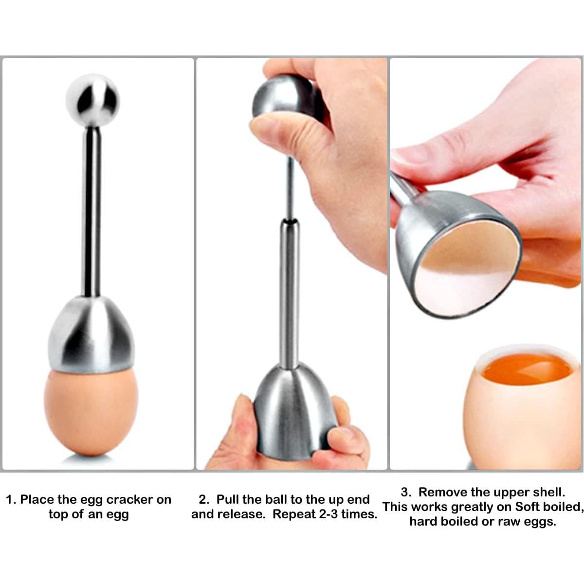 Juego de Soportes para Huevos Jawbush con Cucharas y Perforador