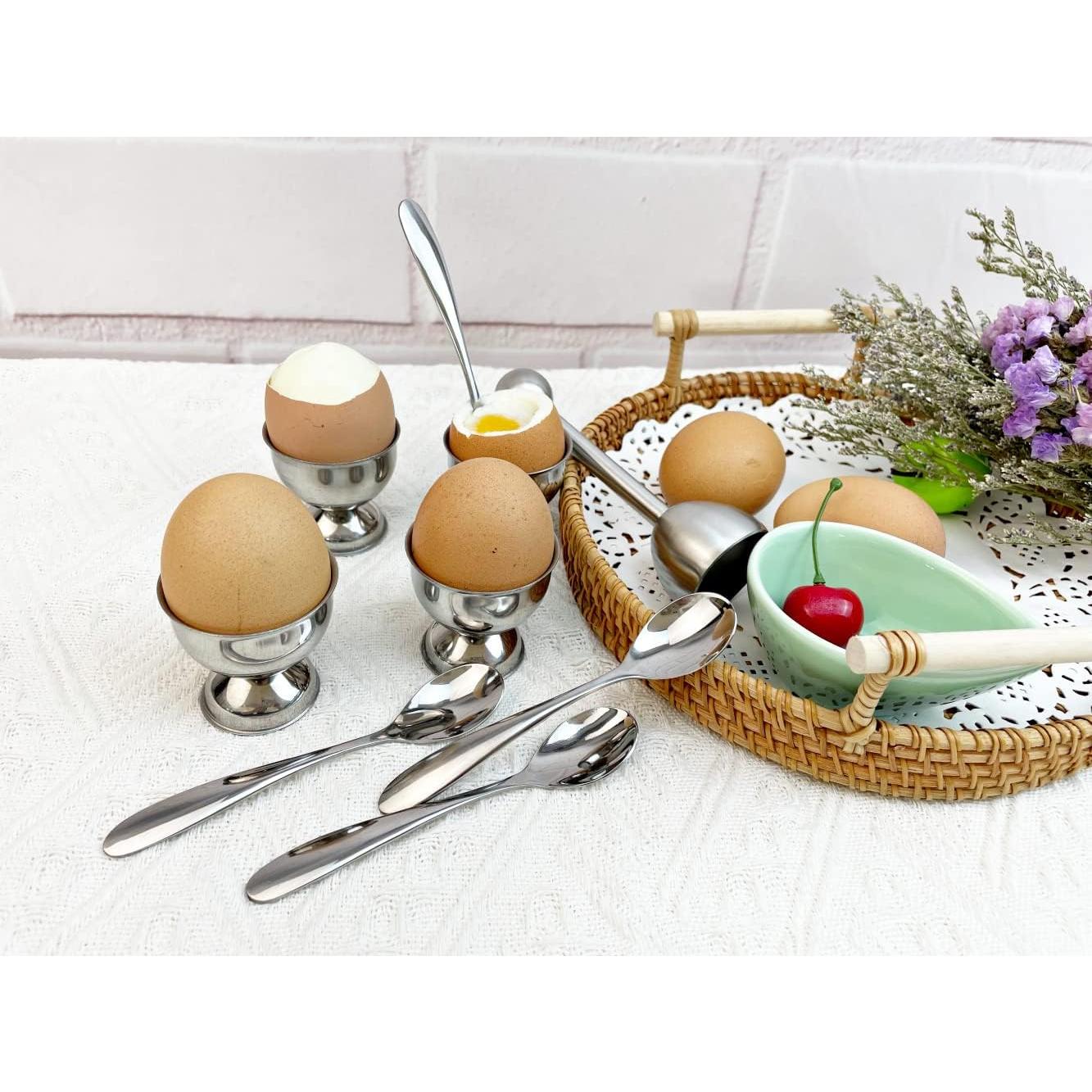 Juego de Soportes para Huevos Jawbush con Cucharas y Perforador