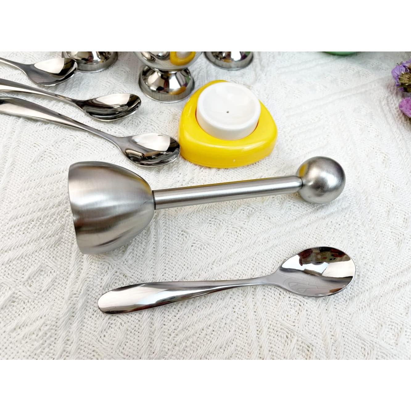 Juego de Soportes para Huevos Jawbush con Cucharas y Perforador