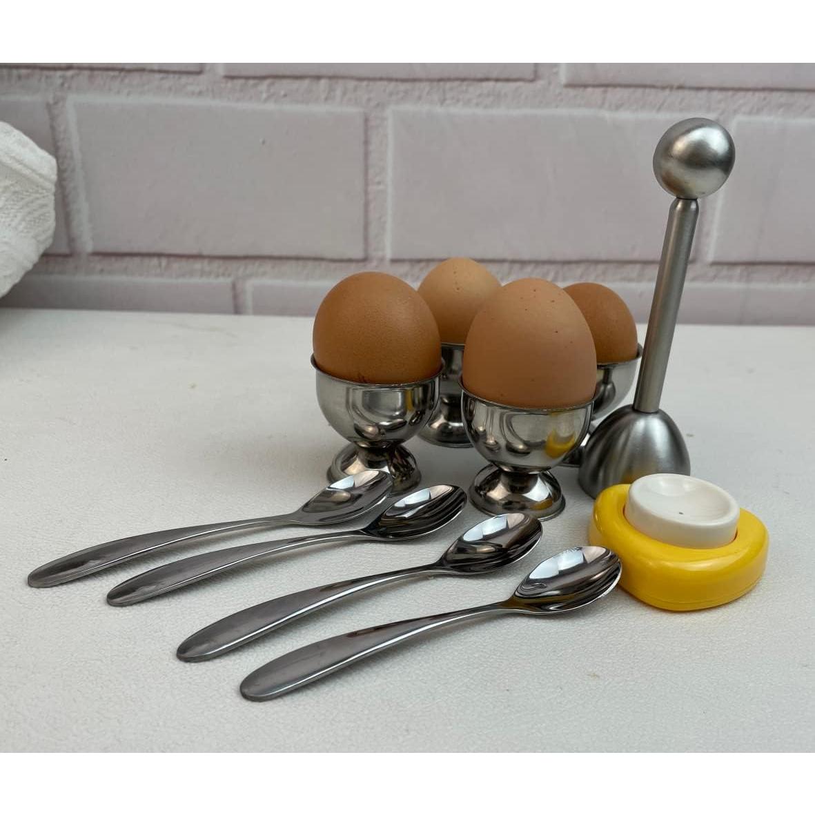 Juego de Soportes para Huevos Jawbush con Cucharas y Perforador