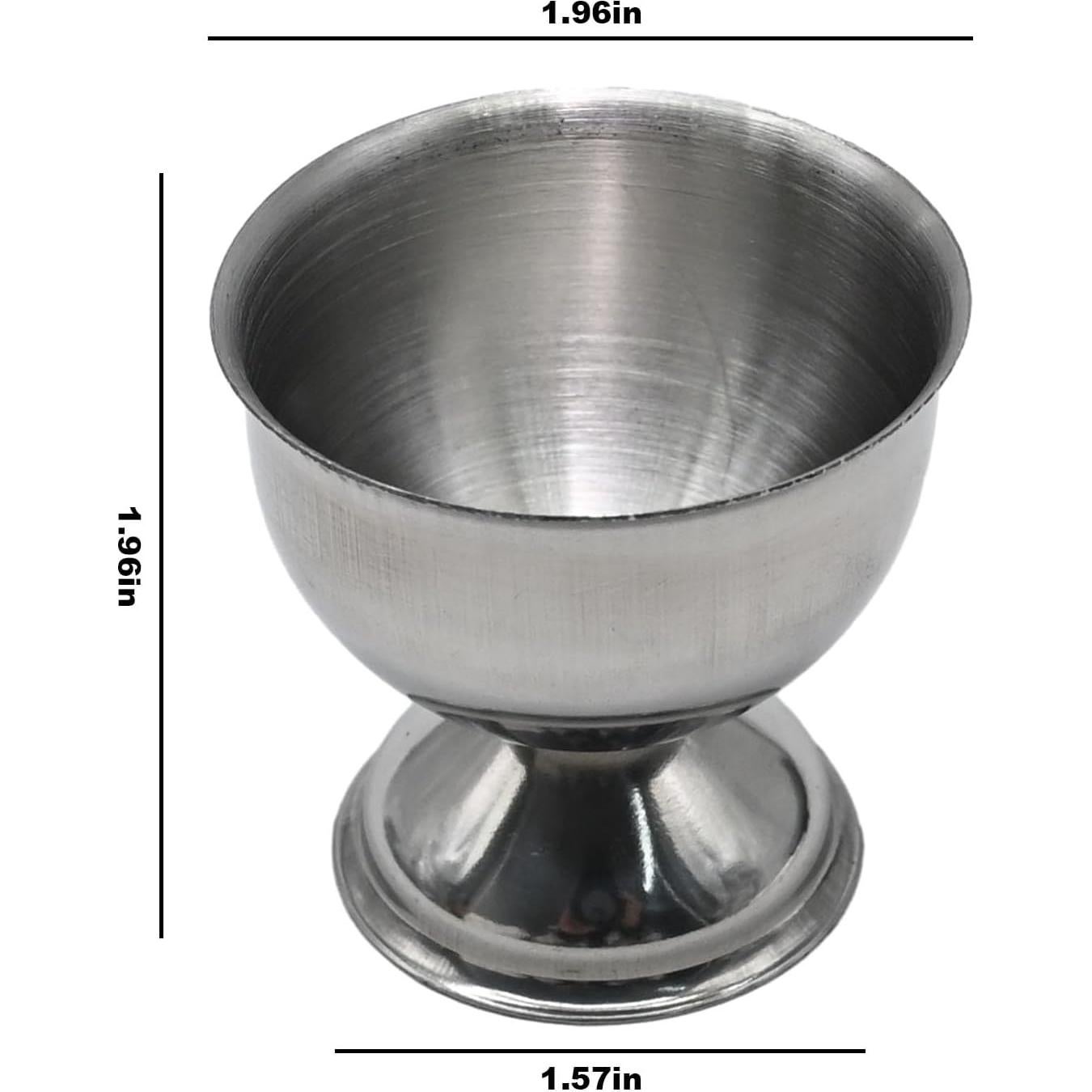 Juego de 4 Tazas de Huevo de Acero Inoxidable Saihisday