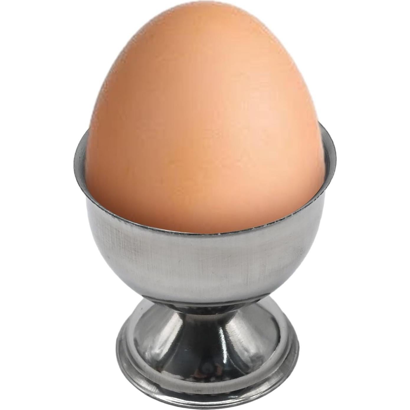 Juego de 4 Tazas de Huevo de Acero Inoxidable Saihisday